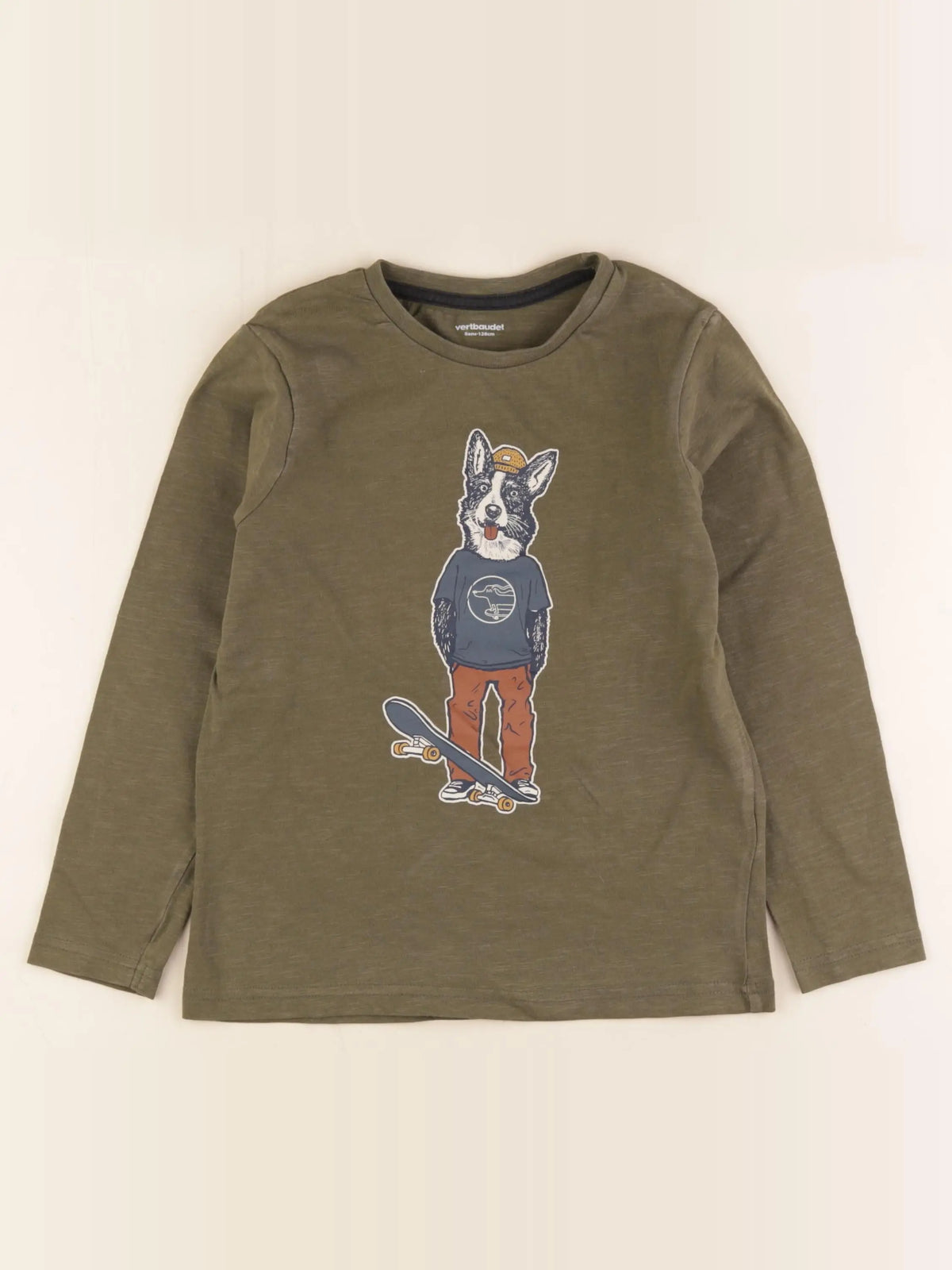 Vertbaudet - tee-shirt vert - 8 ans