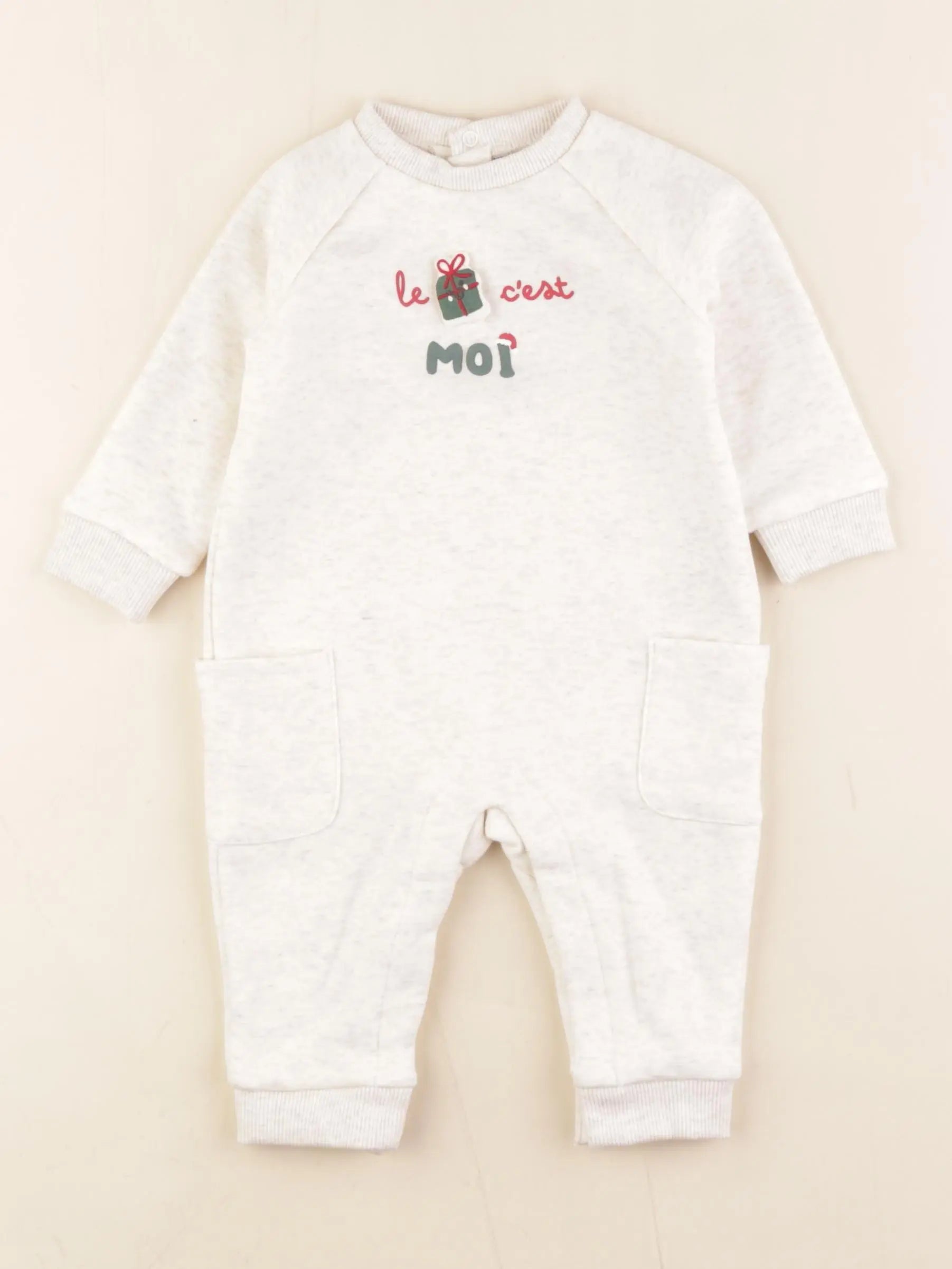 Tape à l'oeil - combinaison doublé beige - 6 mois