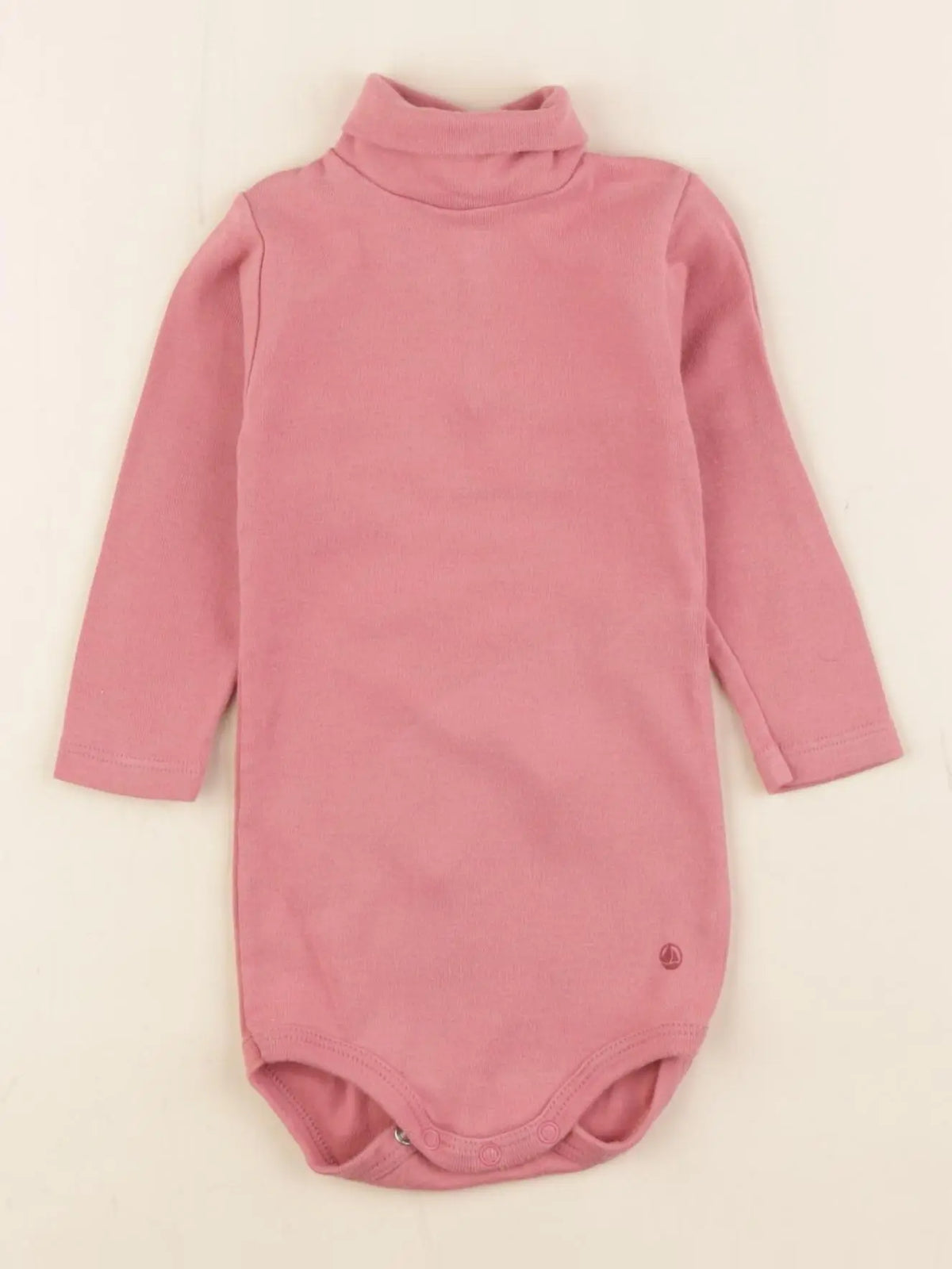 Petit Bateau - body à col rose - 6 mois