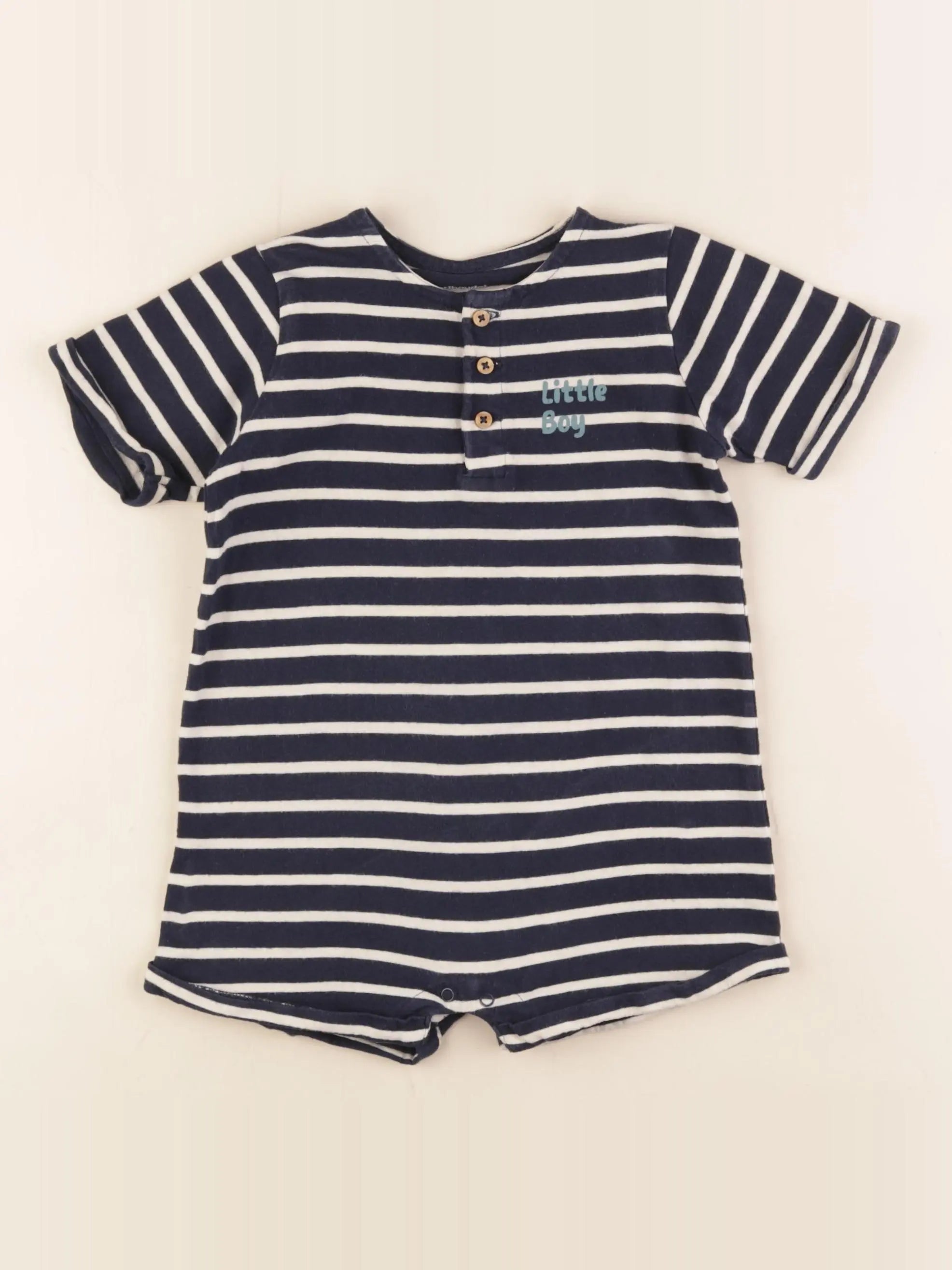 Vertbaudet - pyjama coton bleu - 24 mois