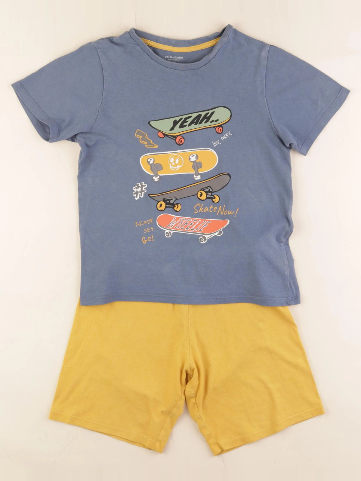 Vertbaudet - pyjama coton bleu - 8 ans