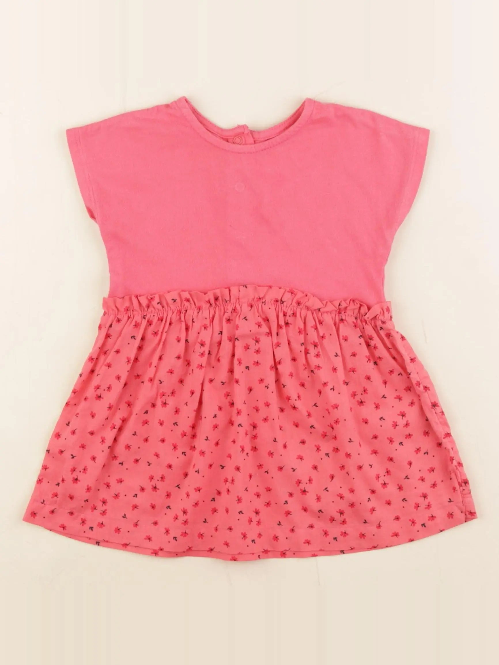Vertbaudet - robe rose - 9 mois