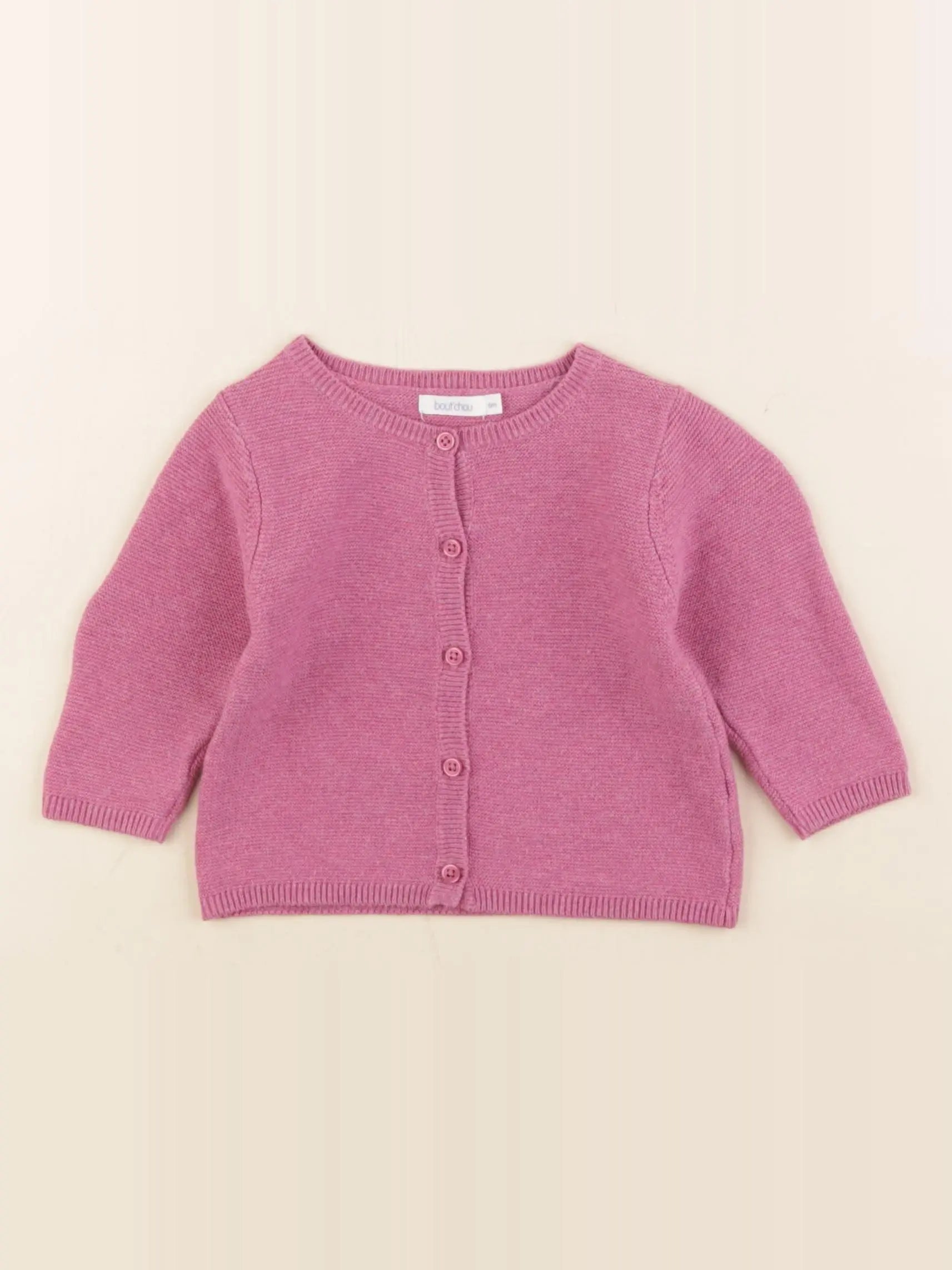 Boutchou - gilet rose - 6 mois