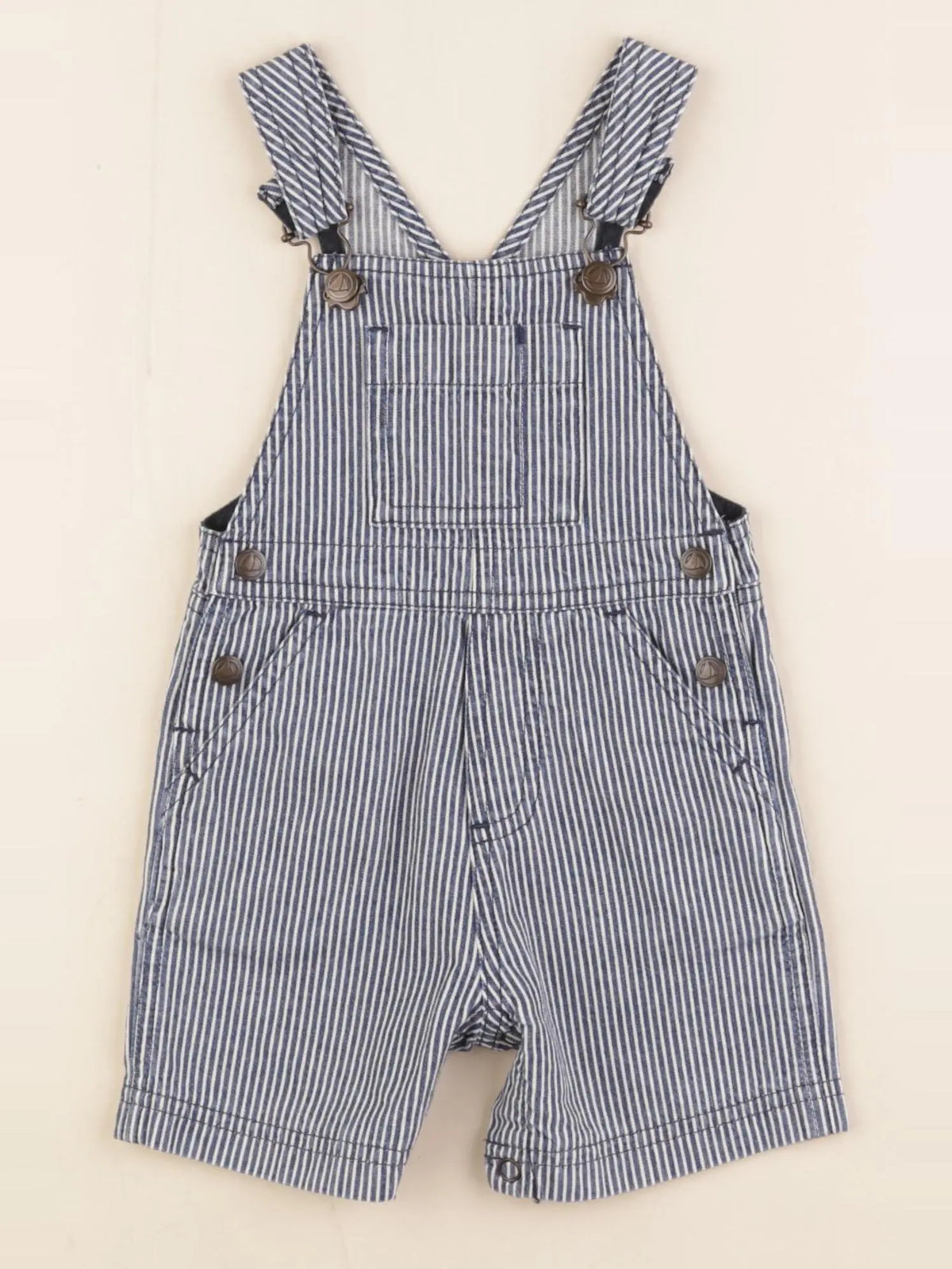 Petit Bateau - salopette bleu - 6 mois
