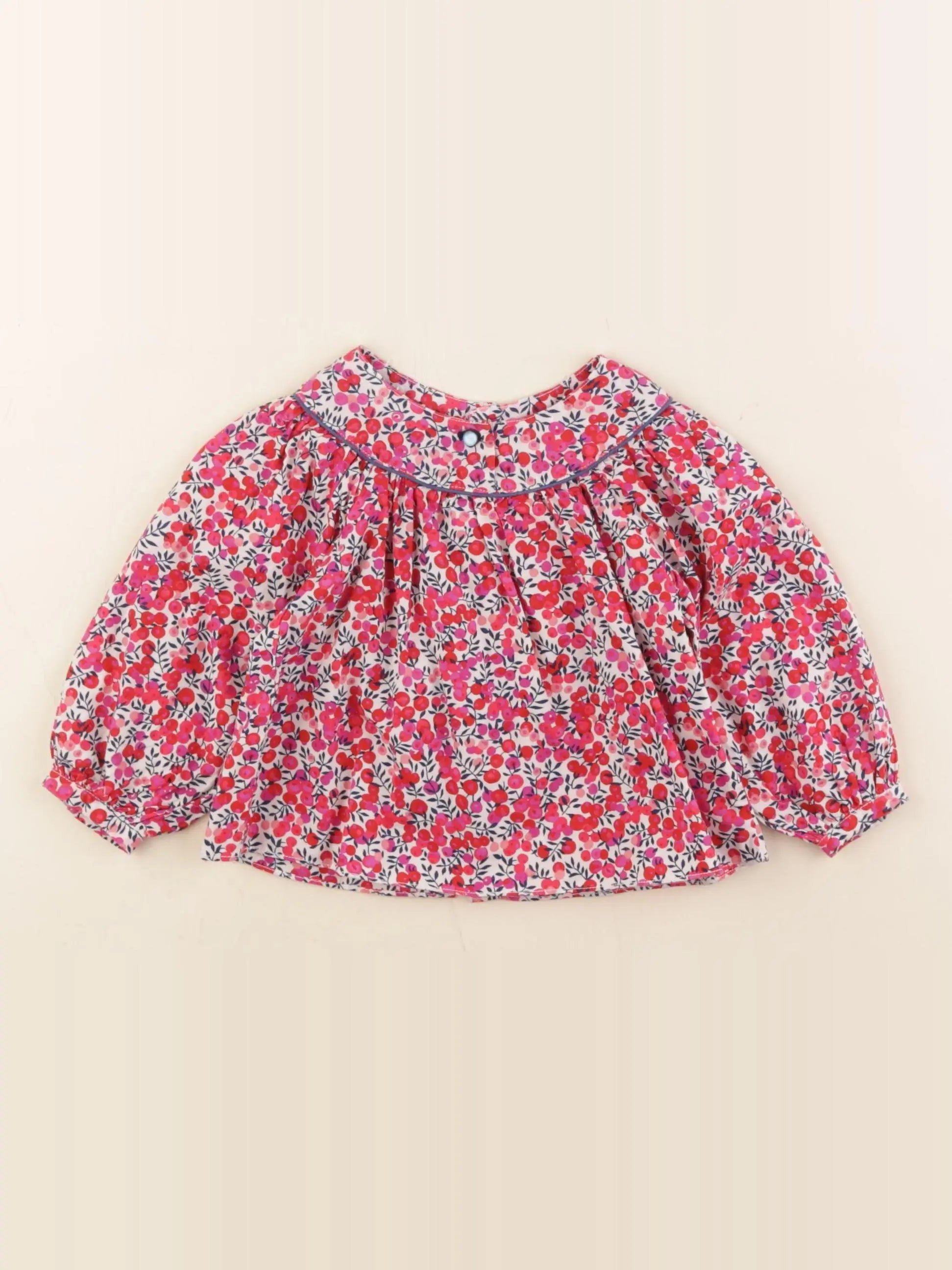 Jacadi - blouse liberty rose - 6 mois