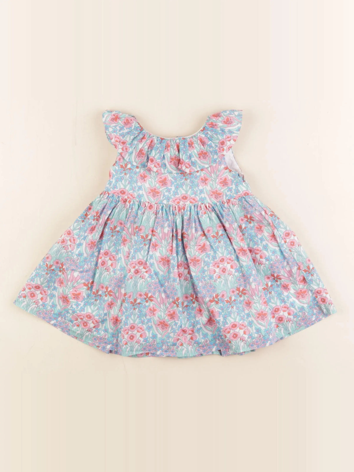 Jacadi - robe liberty bleu - 6 mois