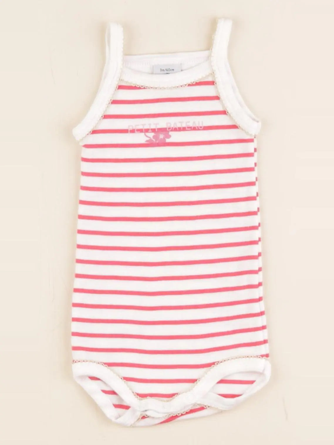 Petit Bateau - body rose - 3 mois