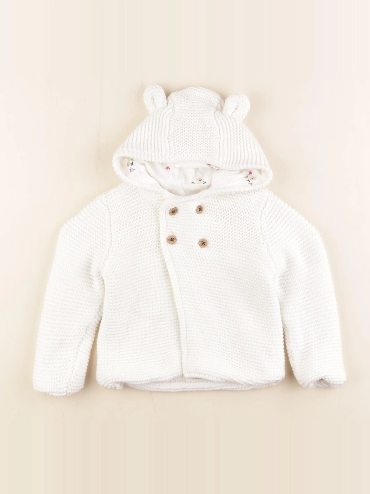 Marks & Spencer  - gilet blanc - 9/12 mois