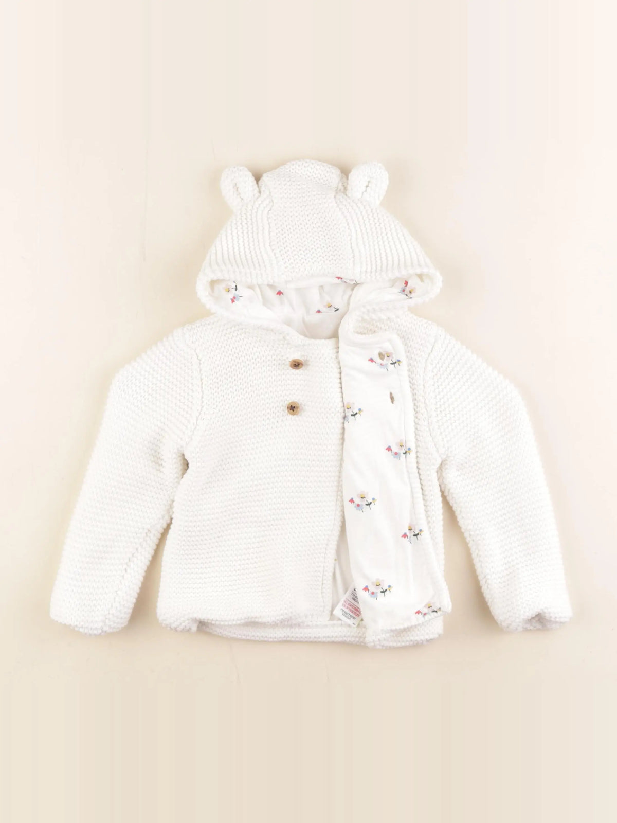 Marks & Spencer  - gilet blanc - 9/12 mois