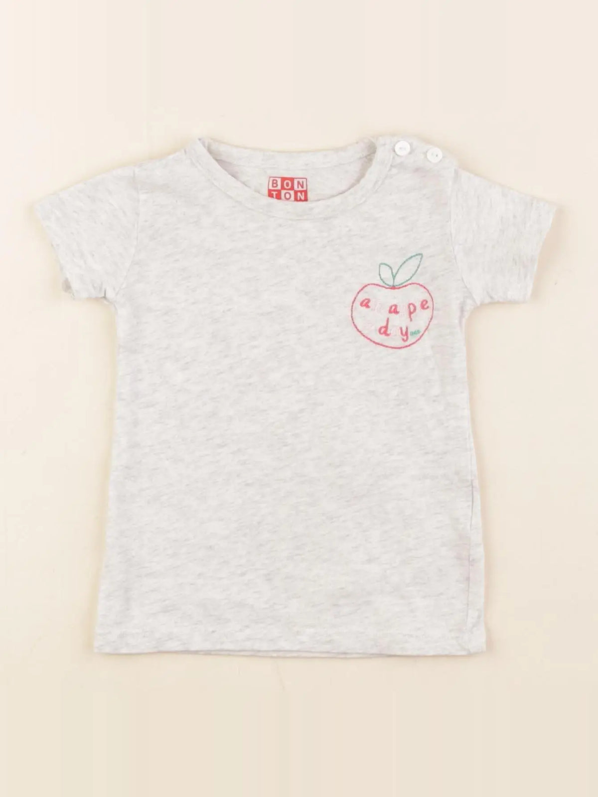 Bonton - tee-shirt gris - 12 mois