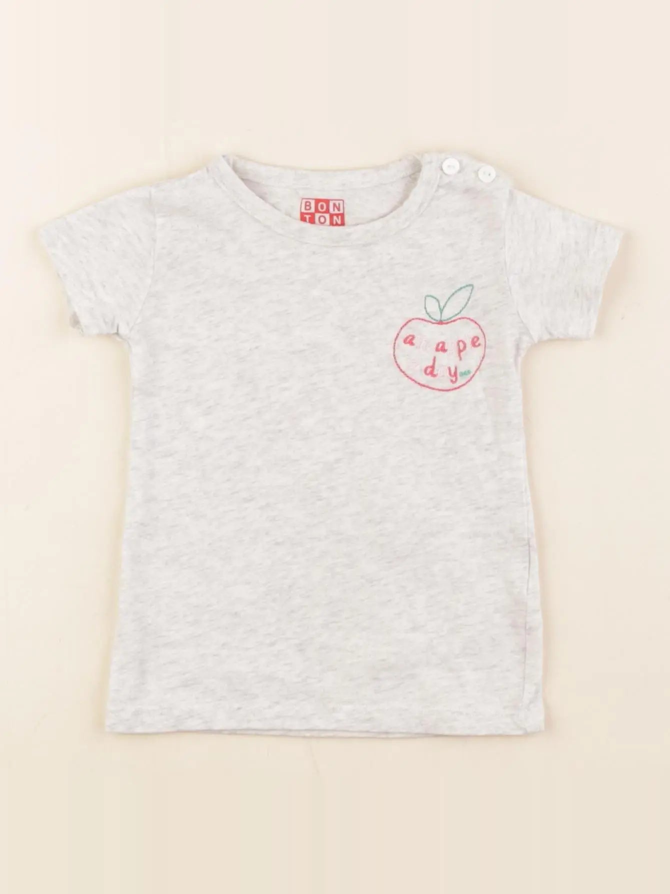 Bonton - tee-shirt gris - 12 mois