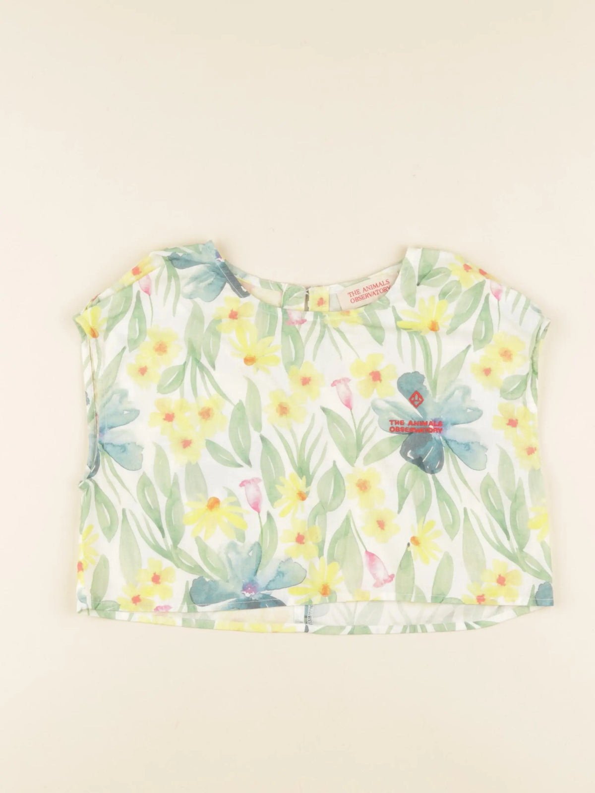 Blouse multicolore, blanc