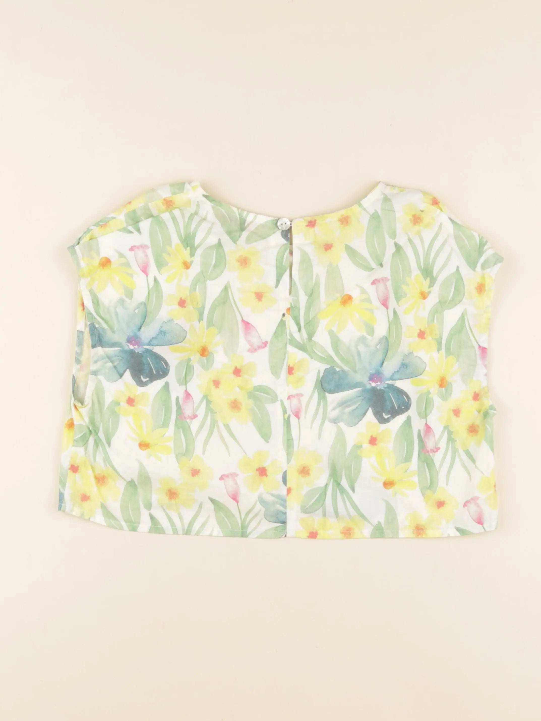 Blouse multicolore, blanc