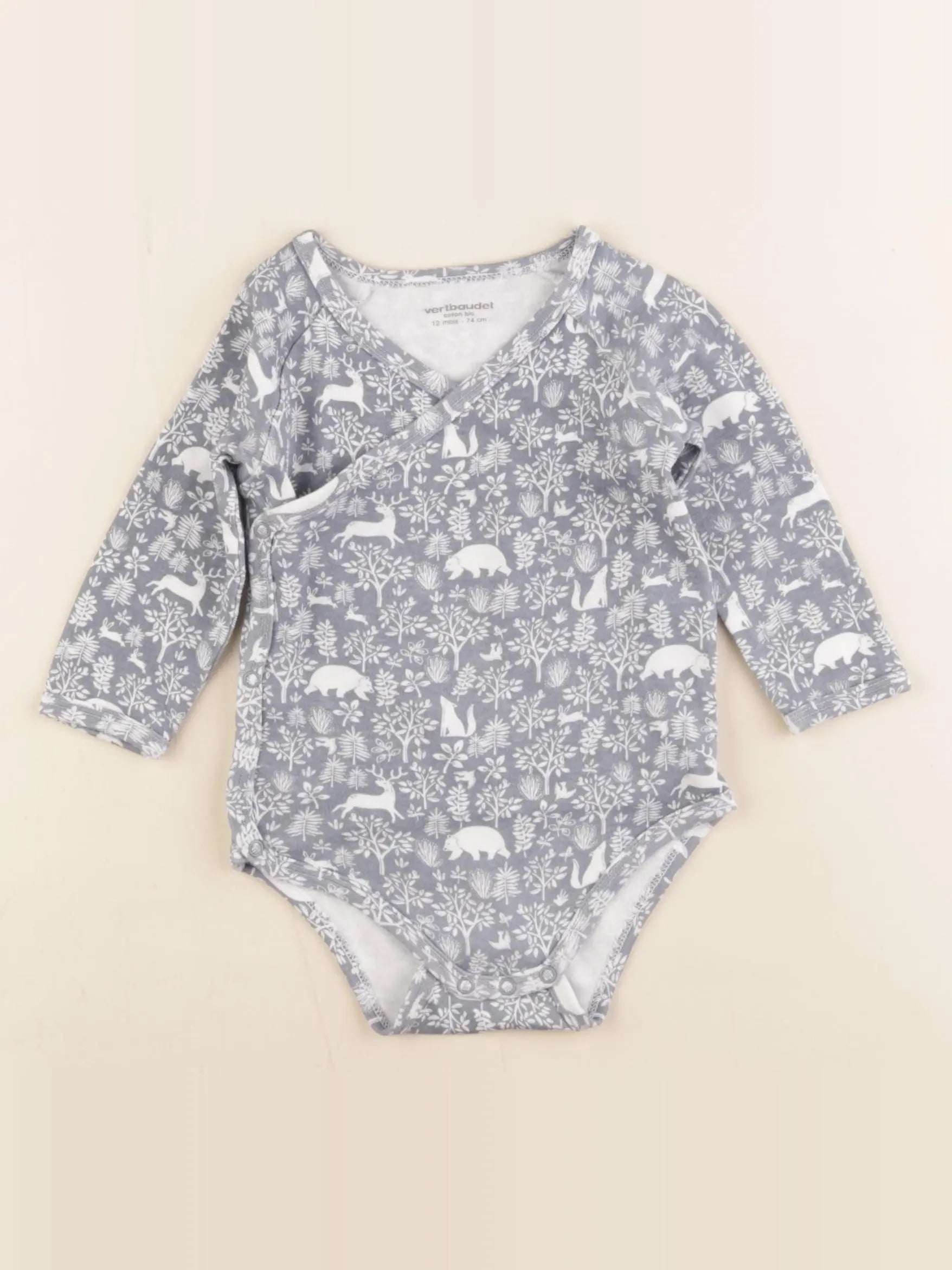 Vertbaudet - body bleu - 12 mois