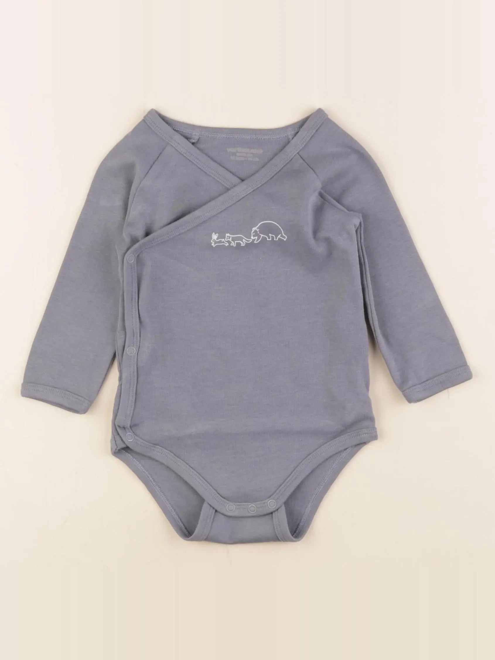 Vertbaudet - body gris - 12 mois