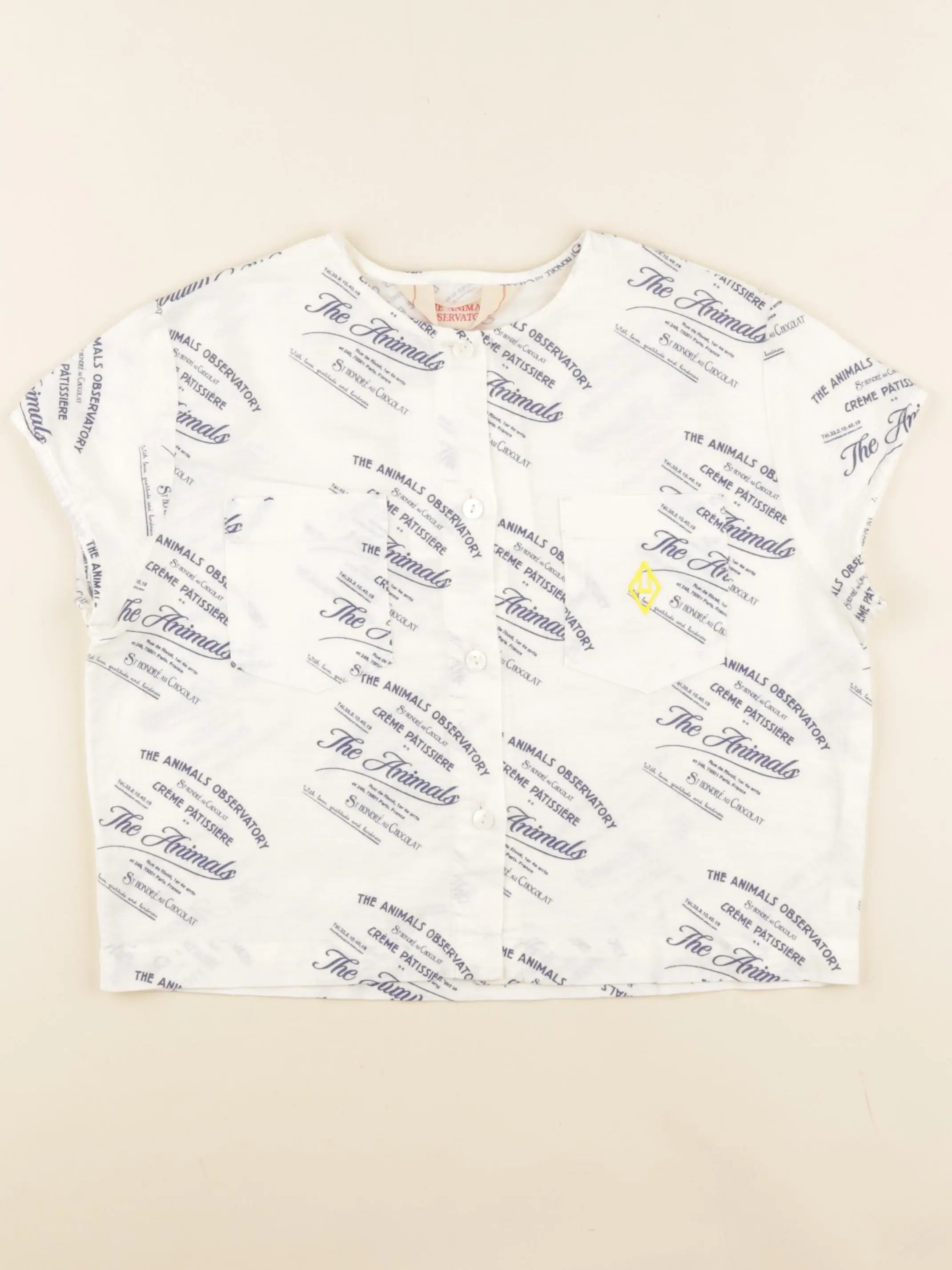 Chemise blanc, bleu