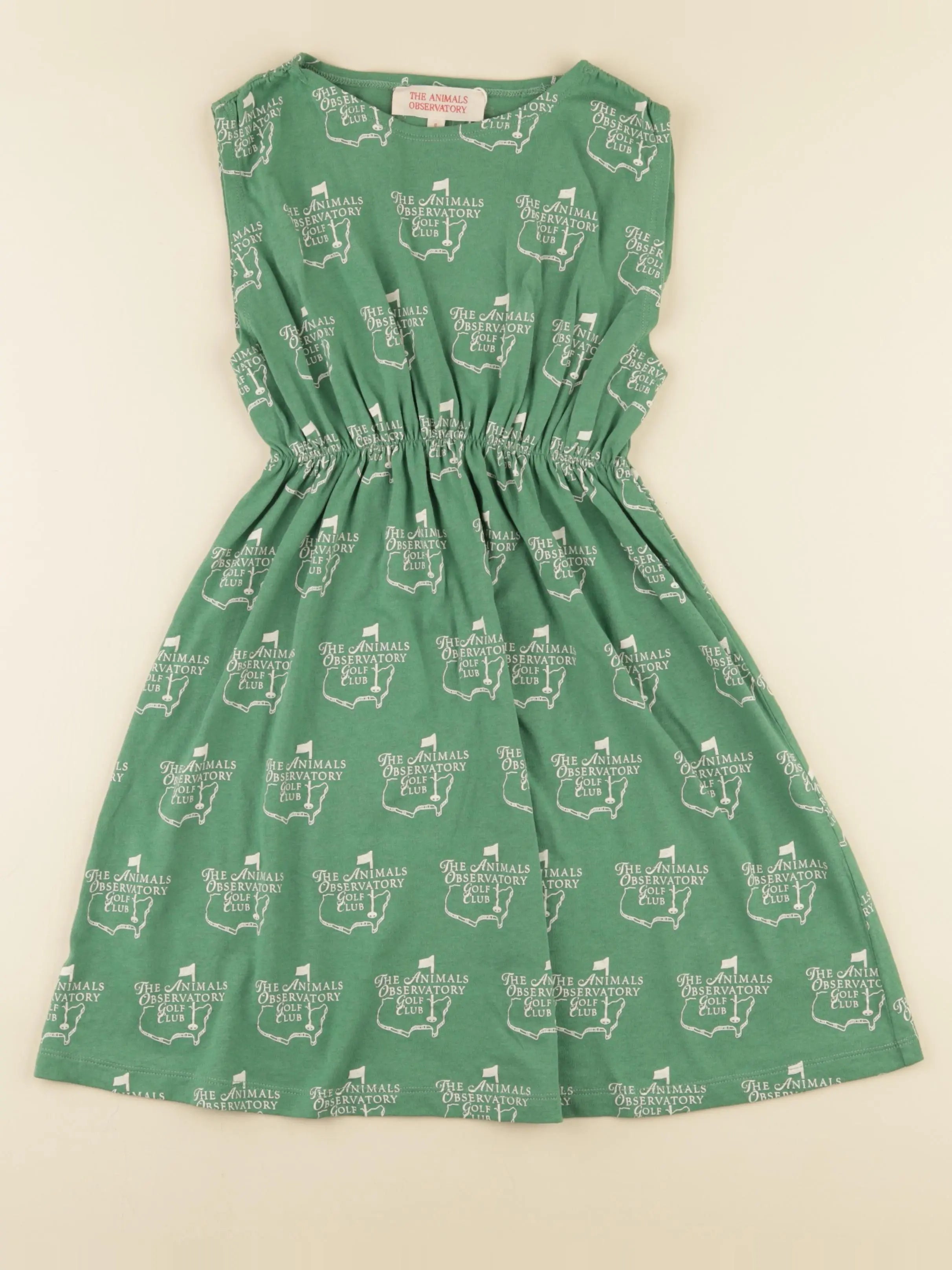 Robe imprimé au dos vert