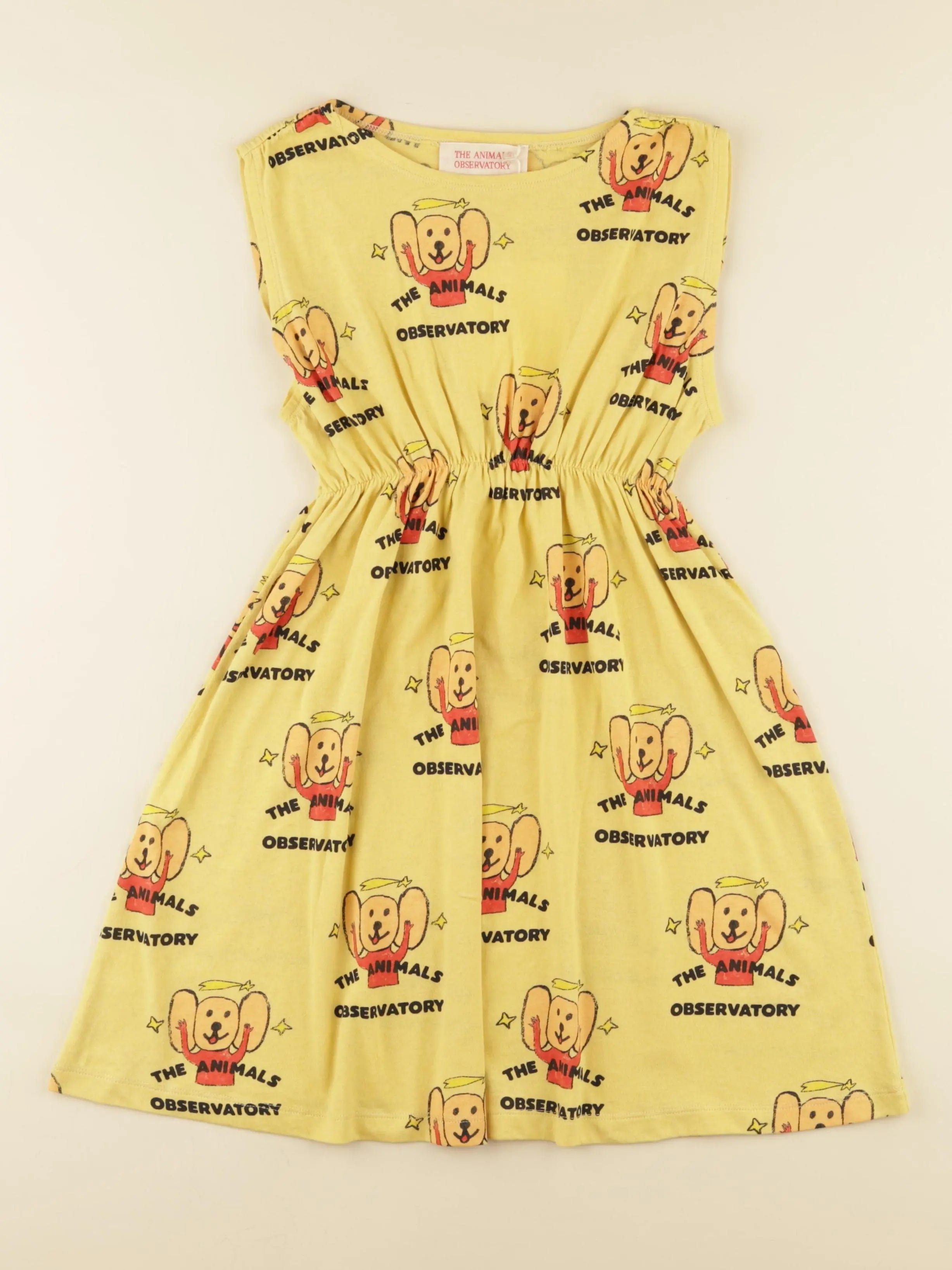 Robe imprimé au dos jaune