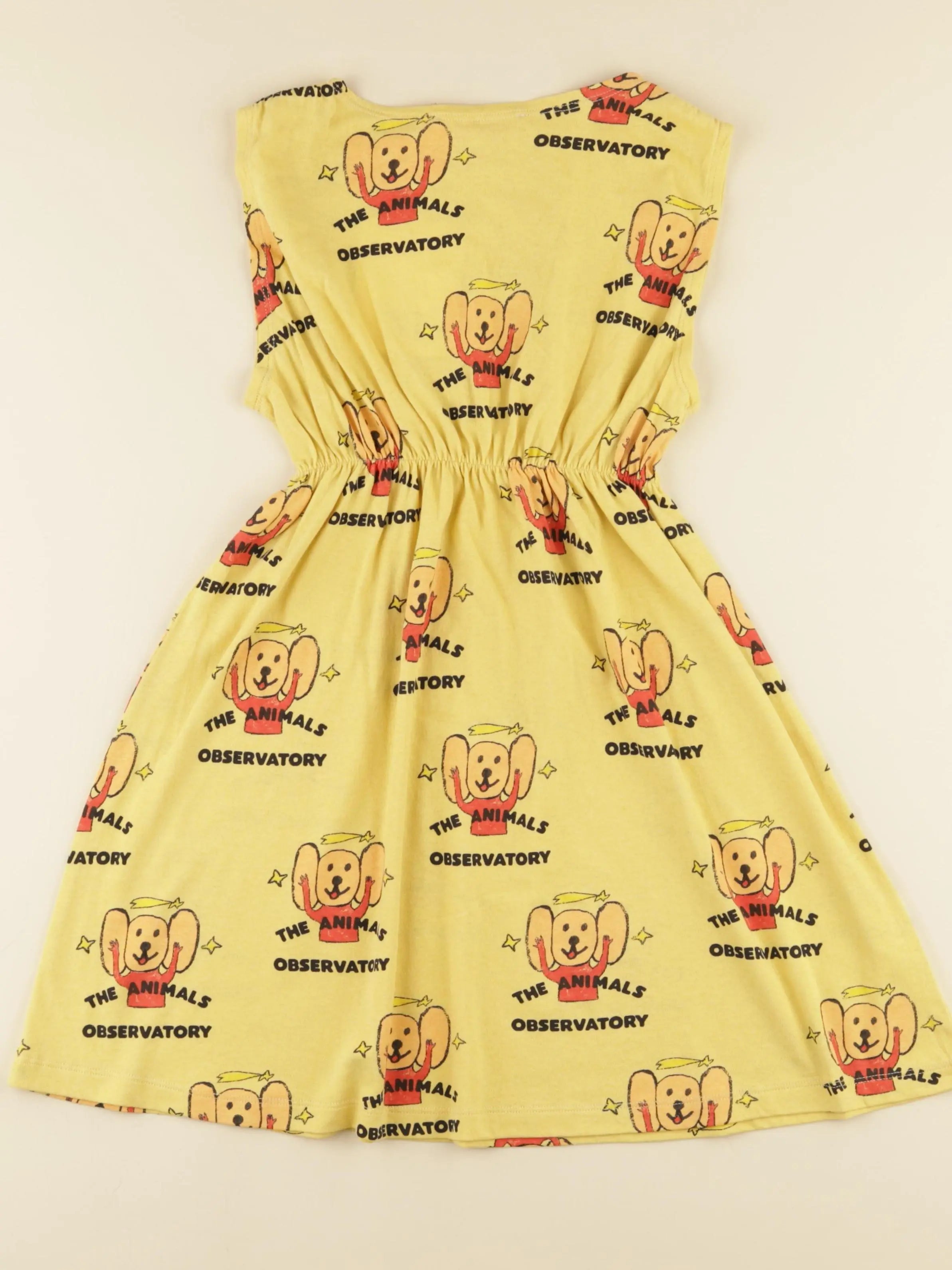 Robe imprimé au dos jaune