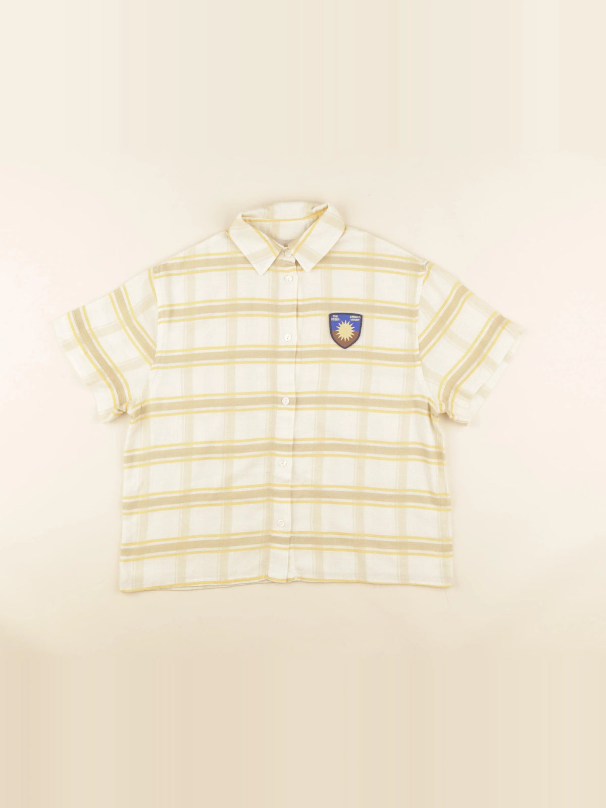 Chemise beige, jaune