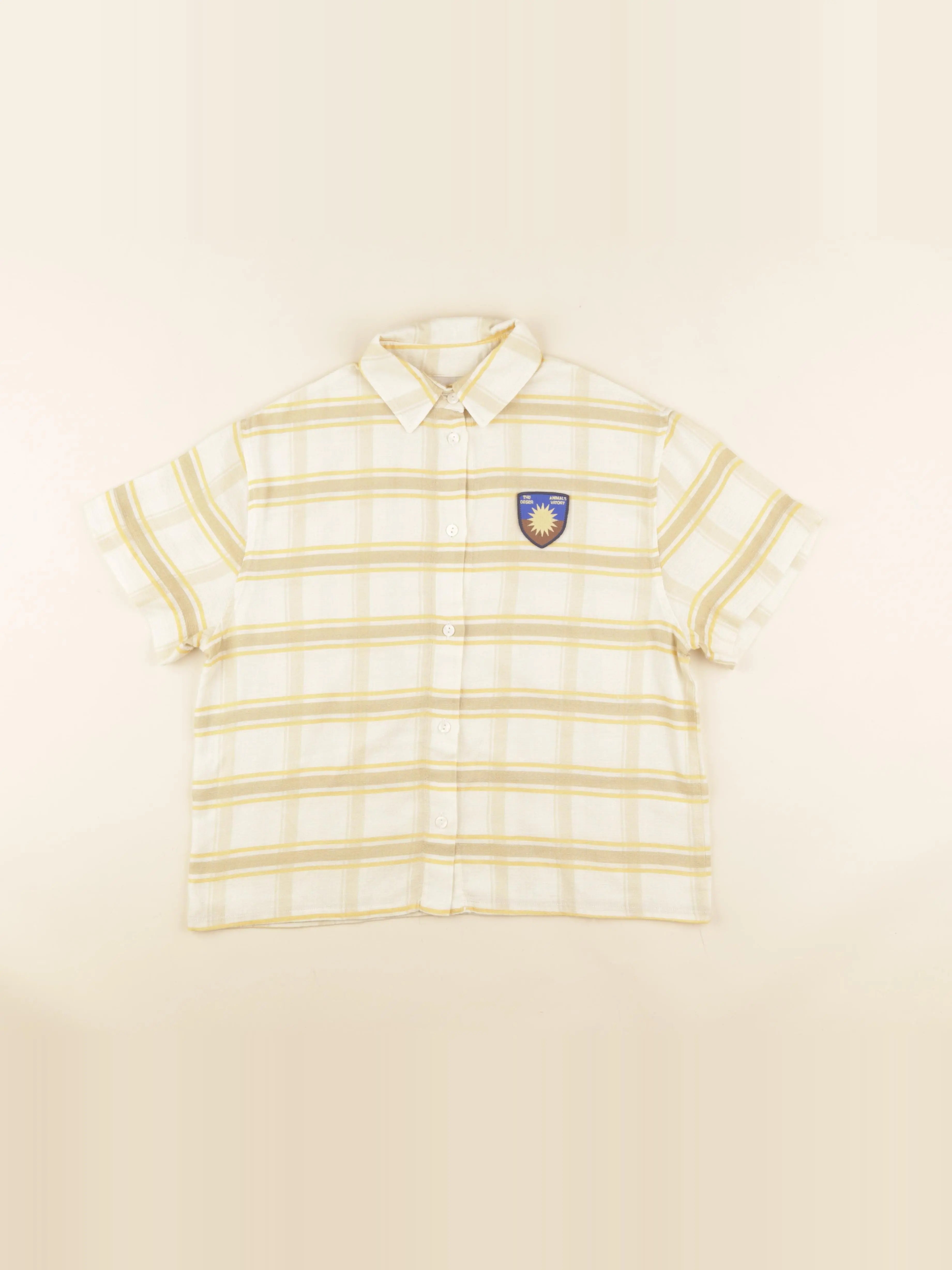 Chemise beige, jaune