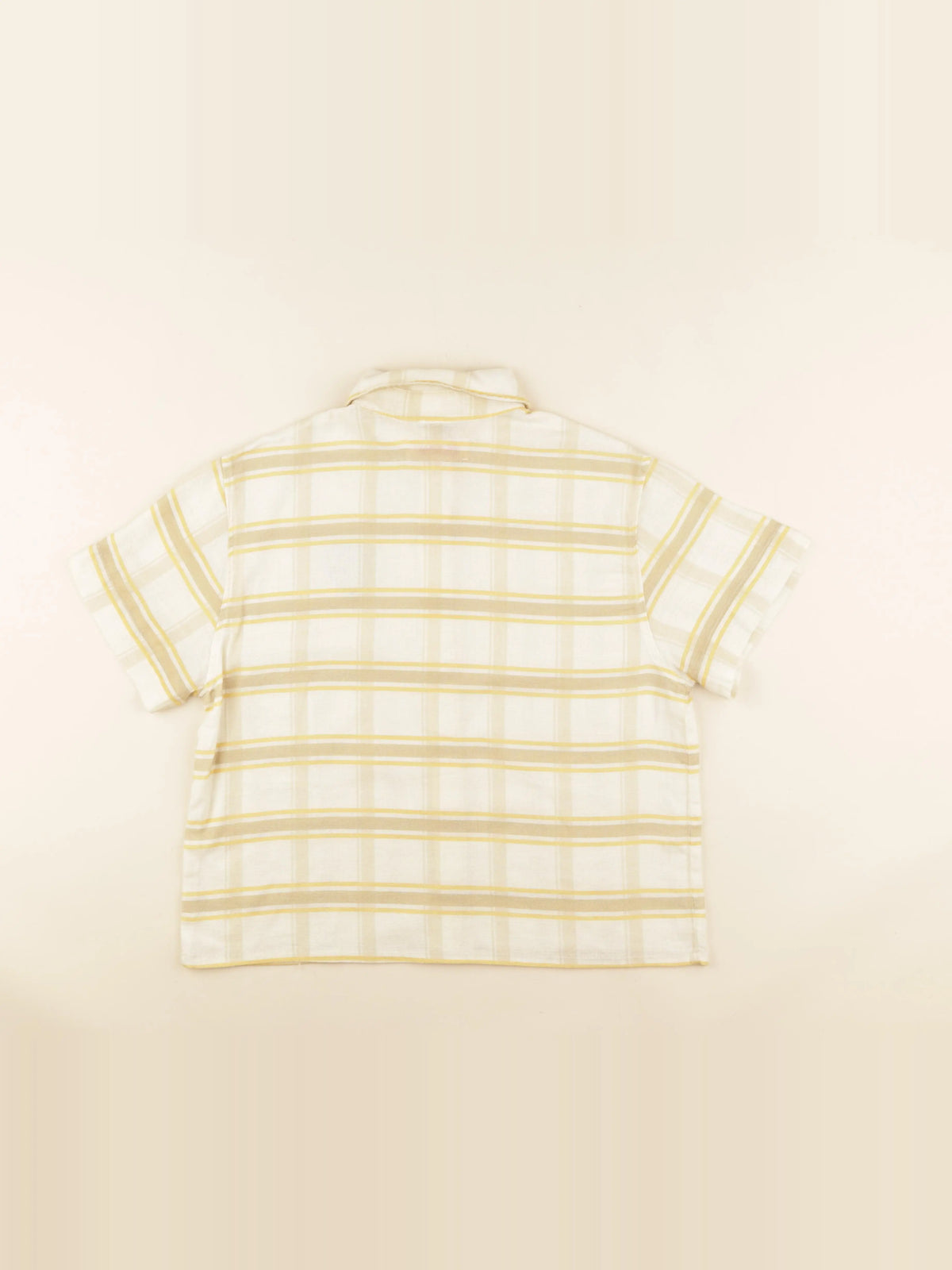 Chemise beige, jaune