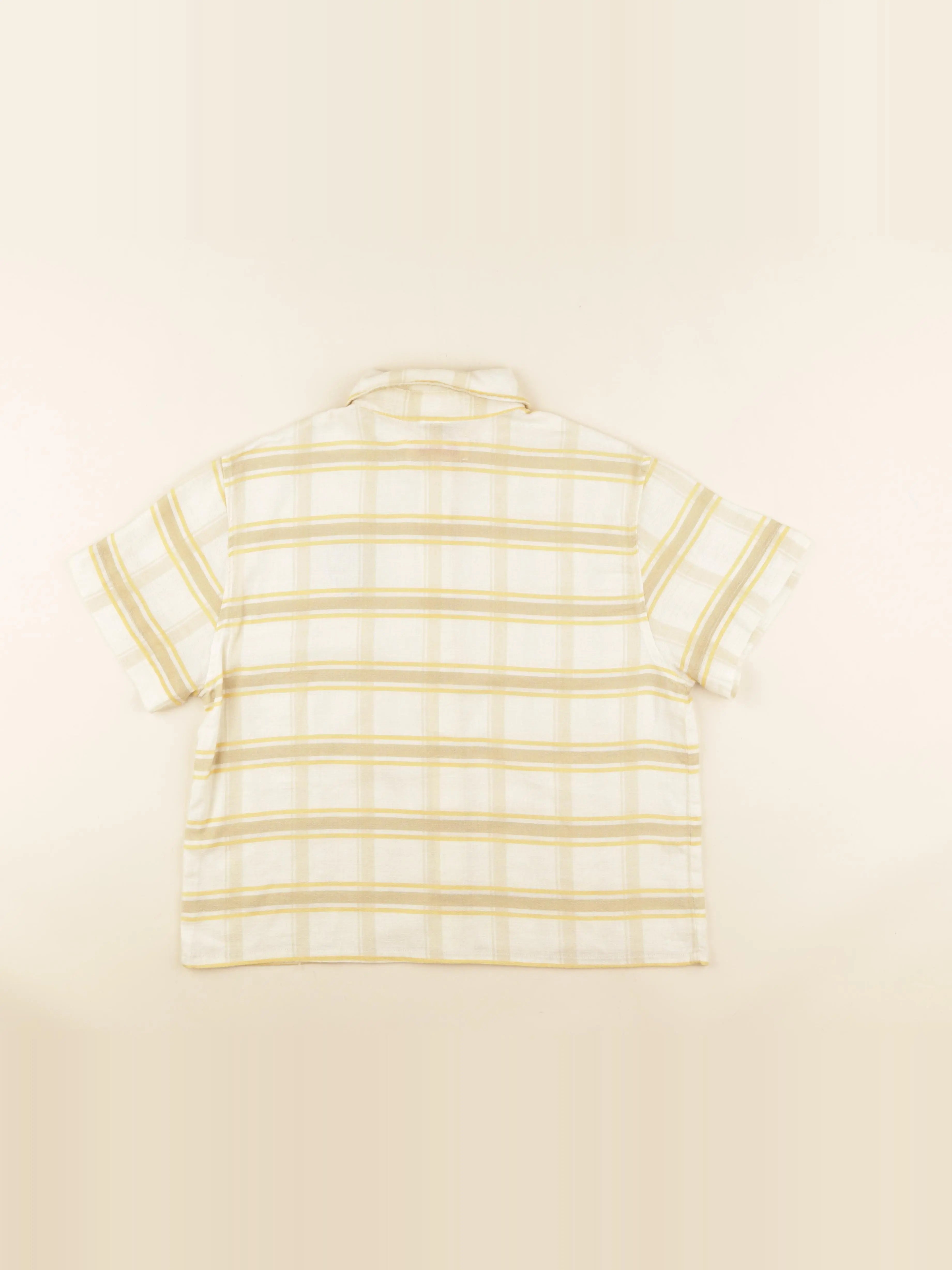 Chemise beige, jaune