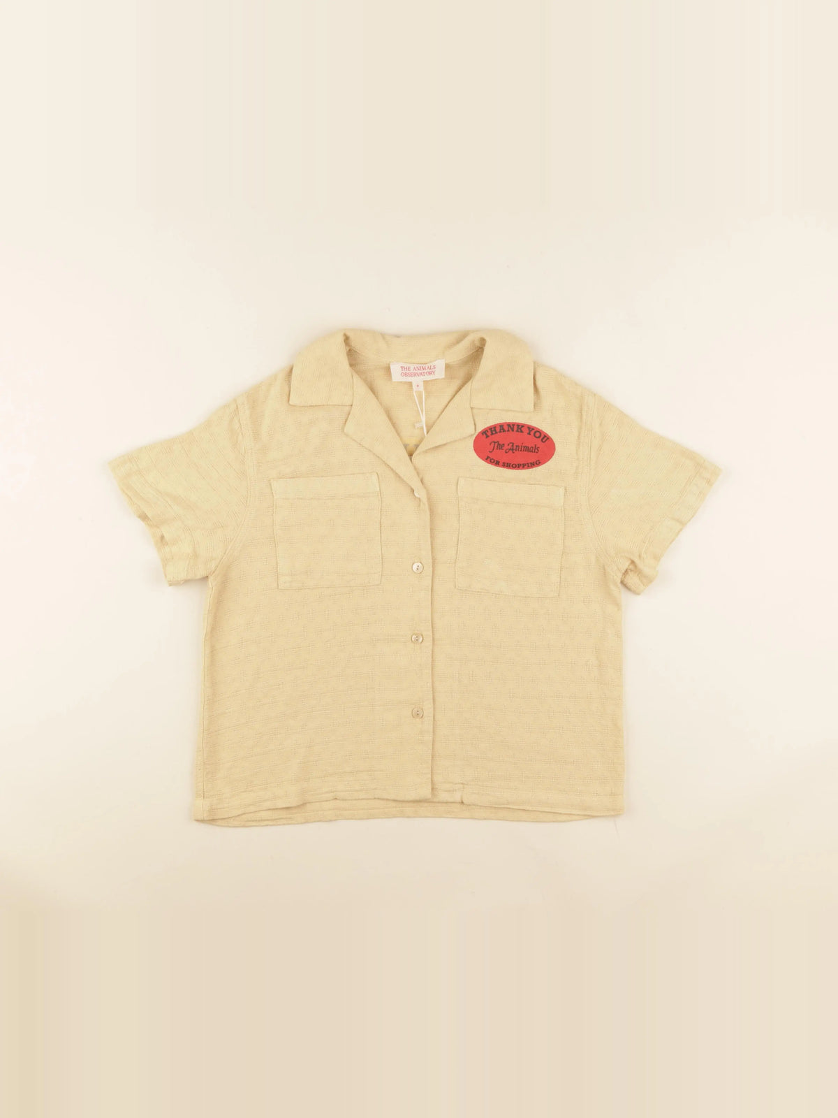 Chemise imprimé au dos beige