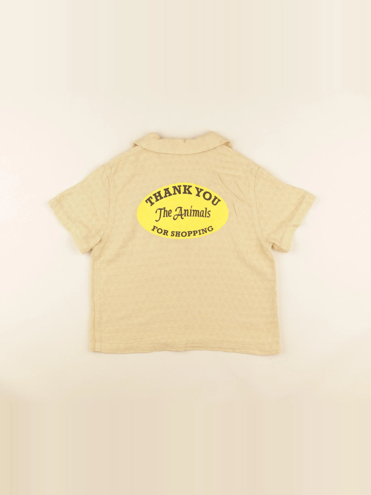 Chemise imprimé au dos beige