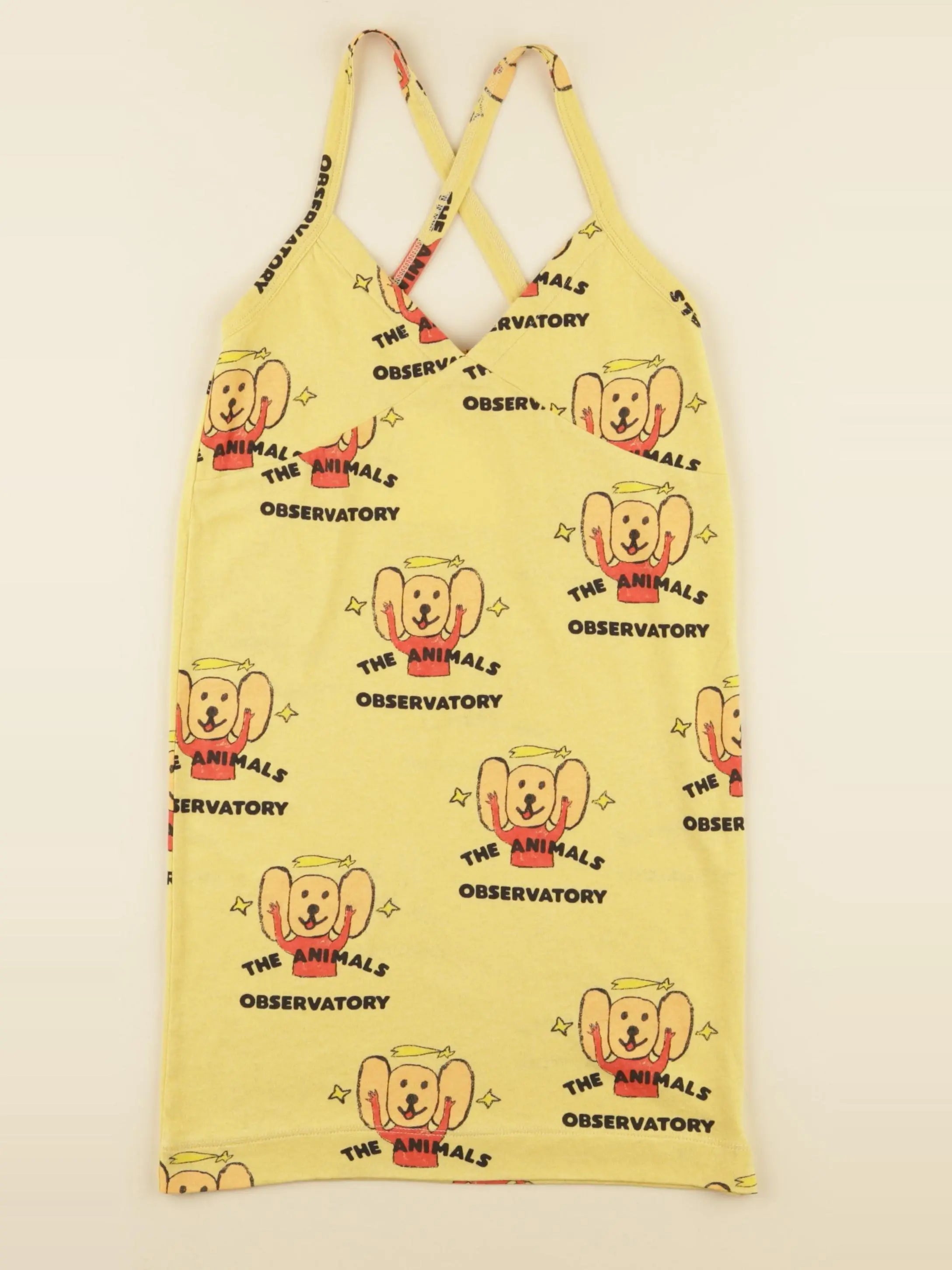 Robe imprimé au dos jaune