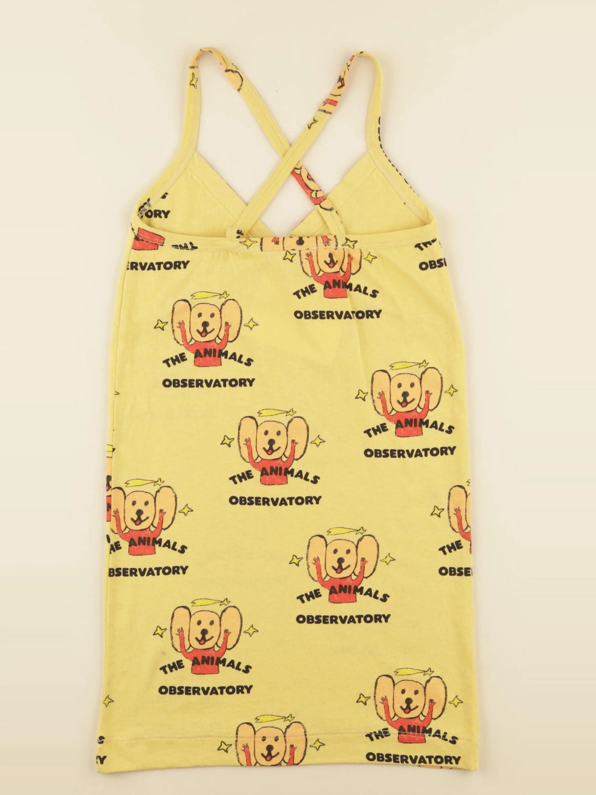 Robe imprimé au dos jaune