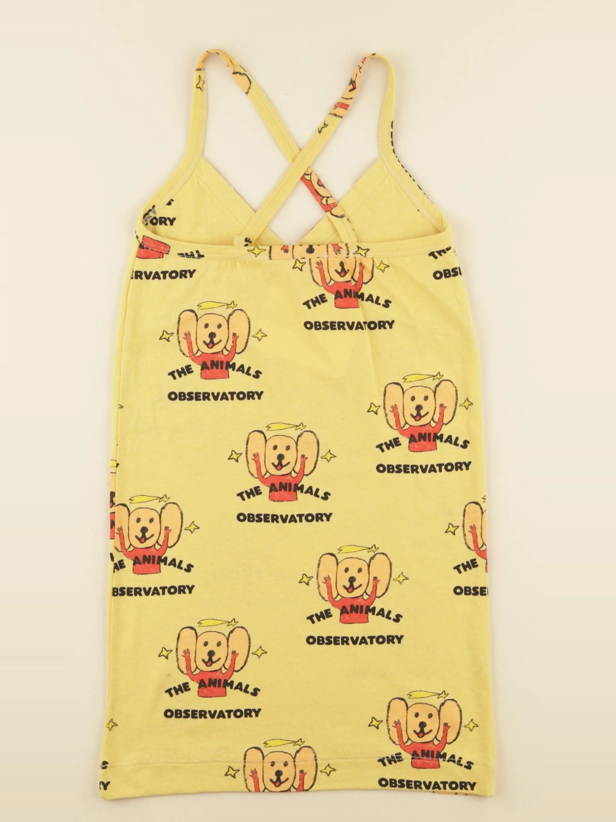 Robe imprimé au dos jaune