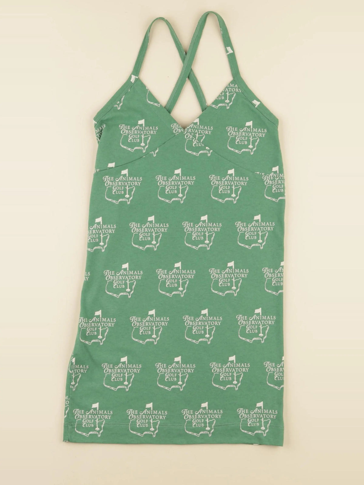 Robe imprimé au dos vert
