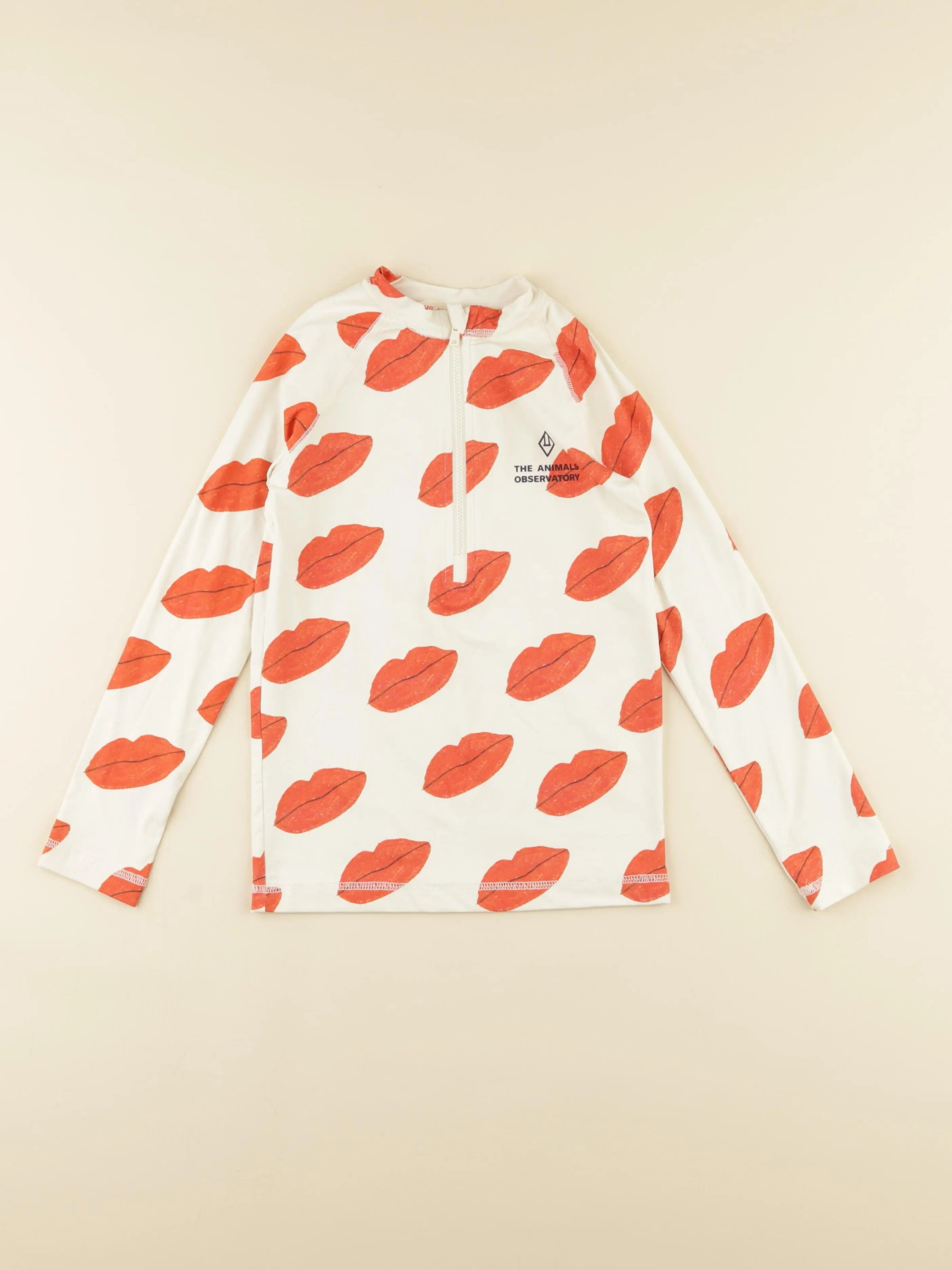 Tee-shirt de bain blanc, rouge