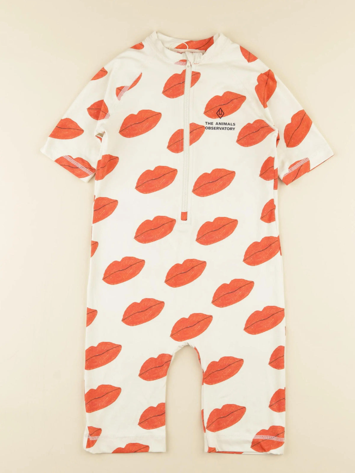 Combi de bain blanc, rouge