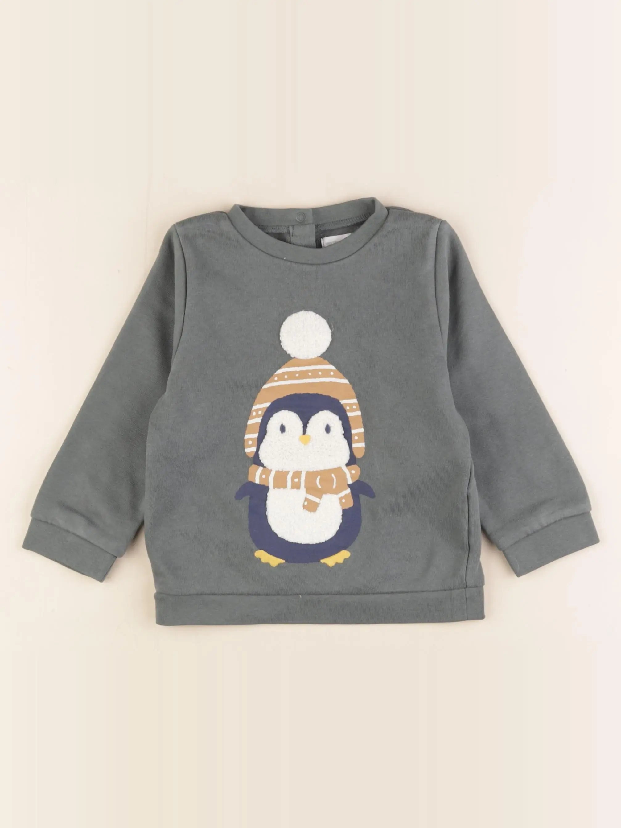 Vertbaudet - sweat vert - 24 mois