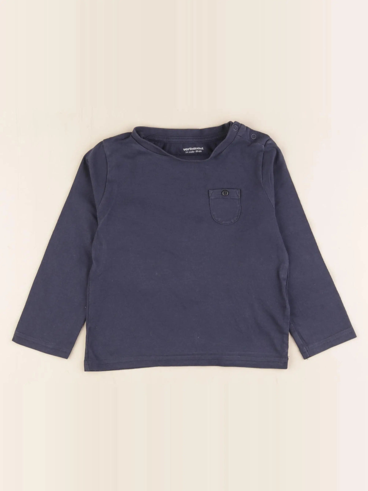 Vertbaudet - tee-shirt bleu - 24 mois