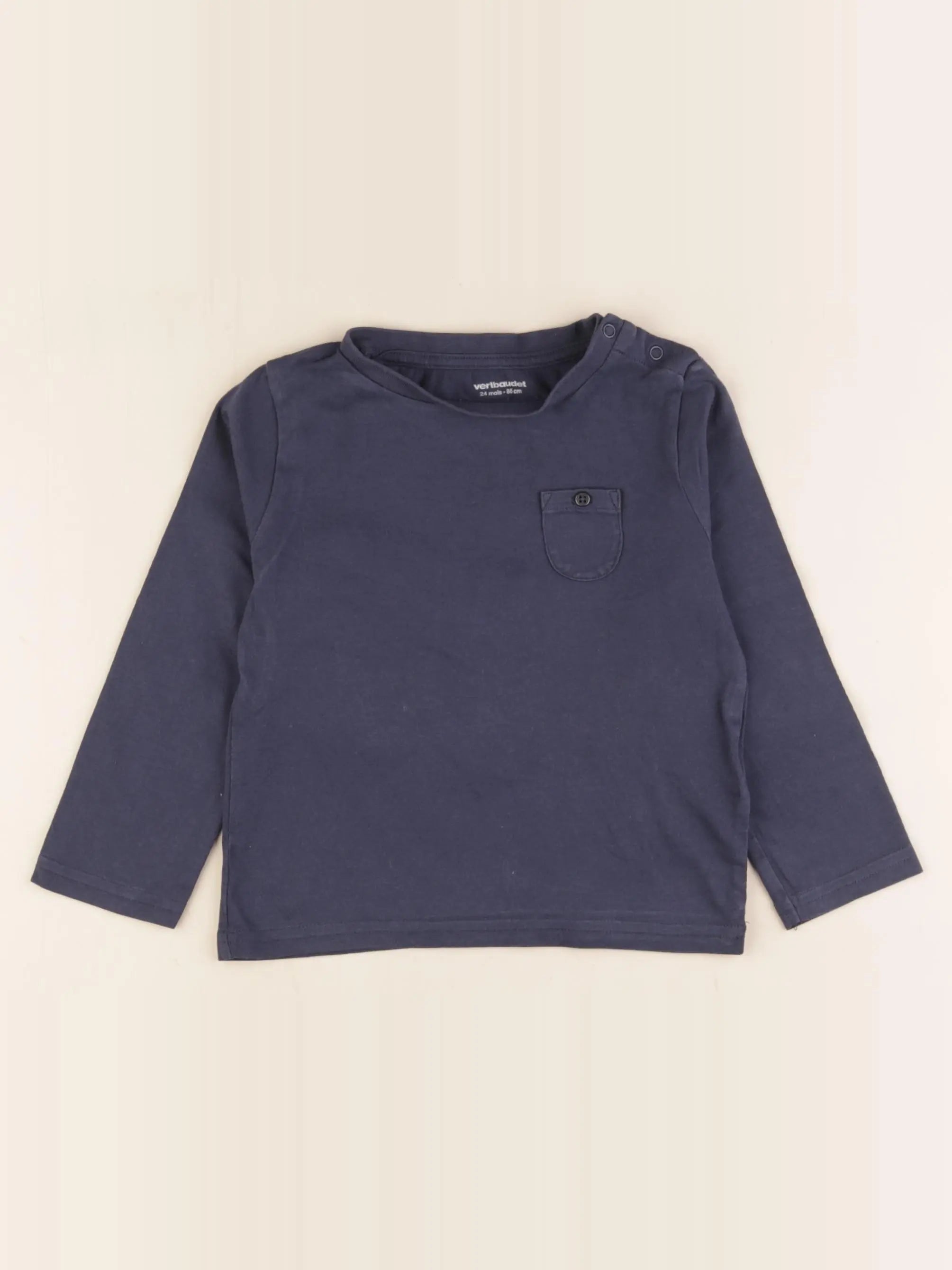 Vertbaudet - tee-shirt bleu - 24 mois