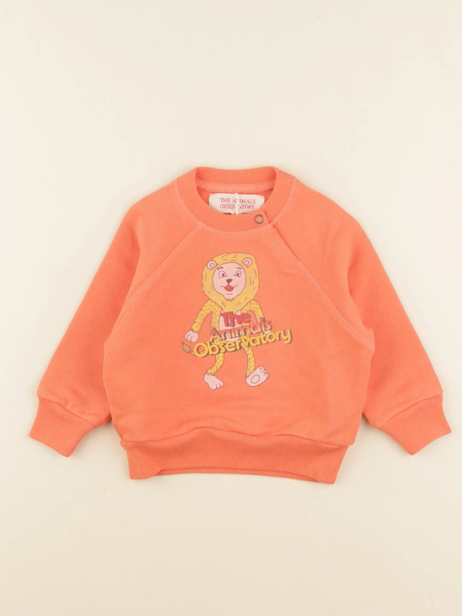 Sweat imprimé au dos orange