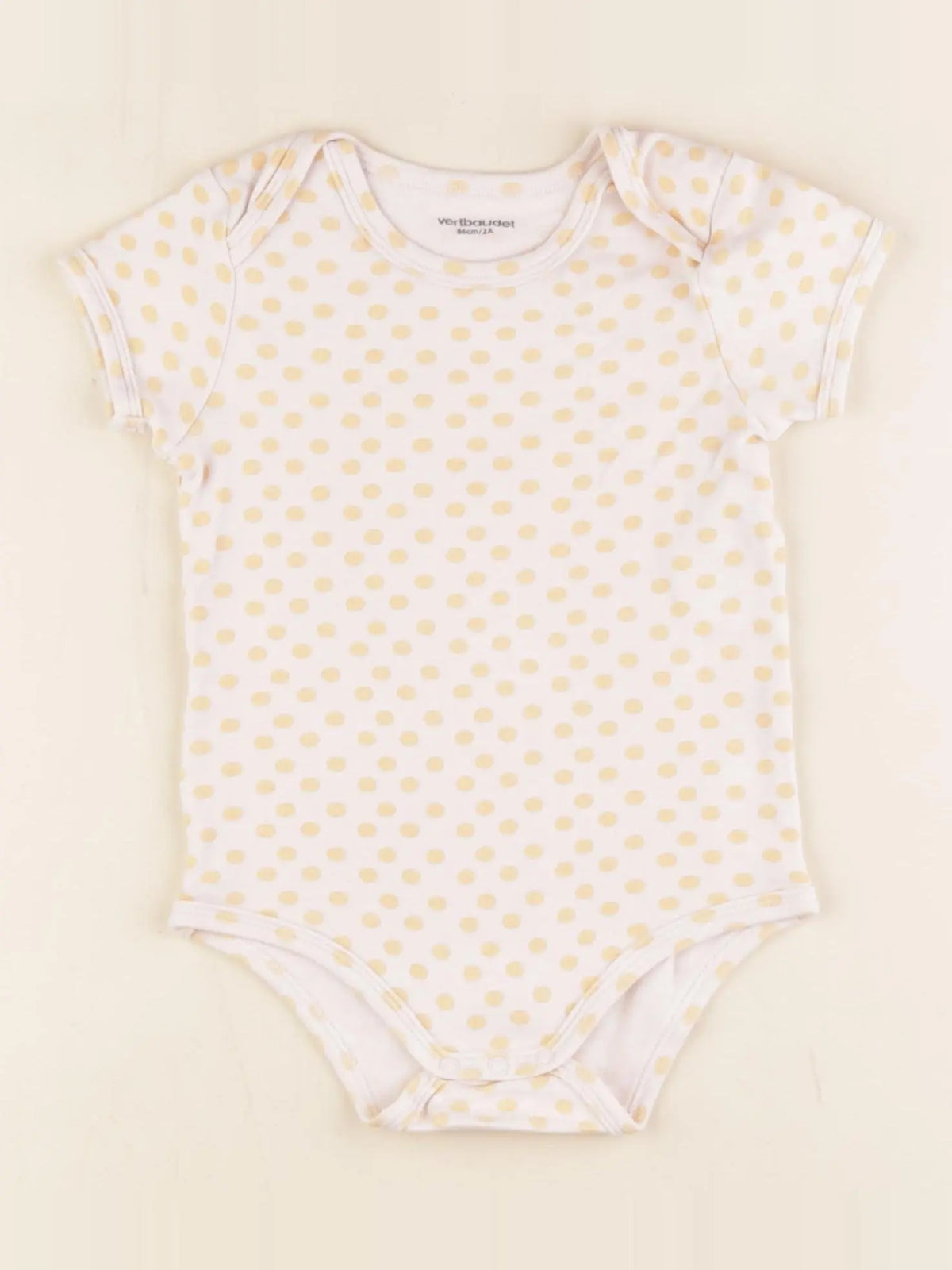 Vertbaudet - body orange, beige - 2 ans