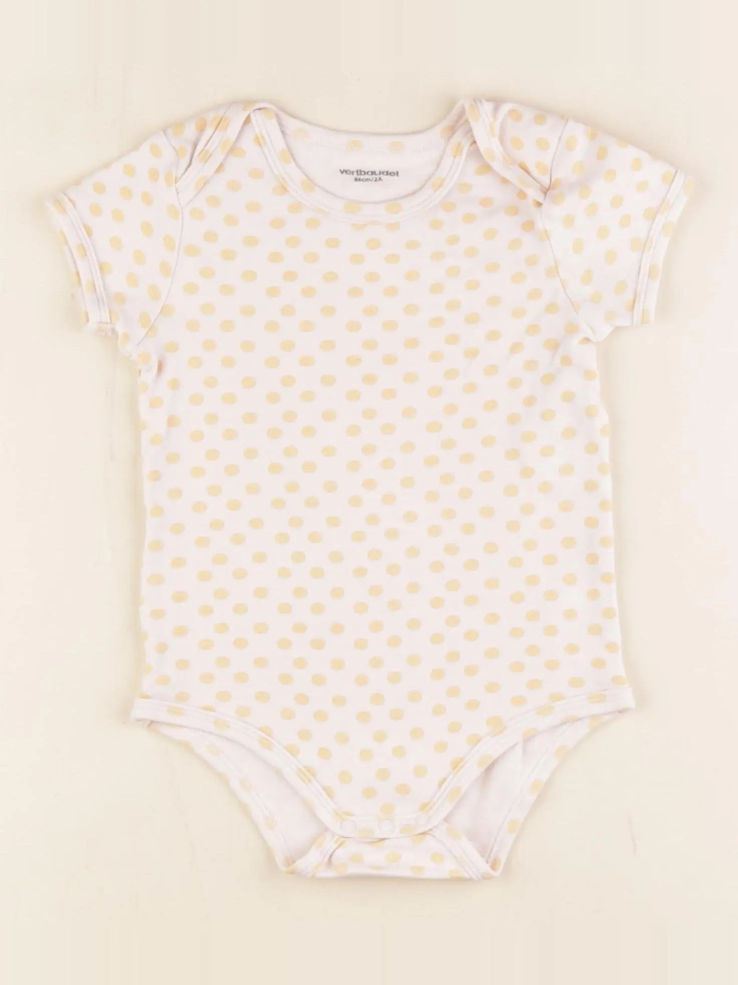 Vertbaudet - body orange, beige - 2 ans