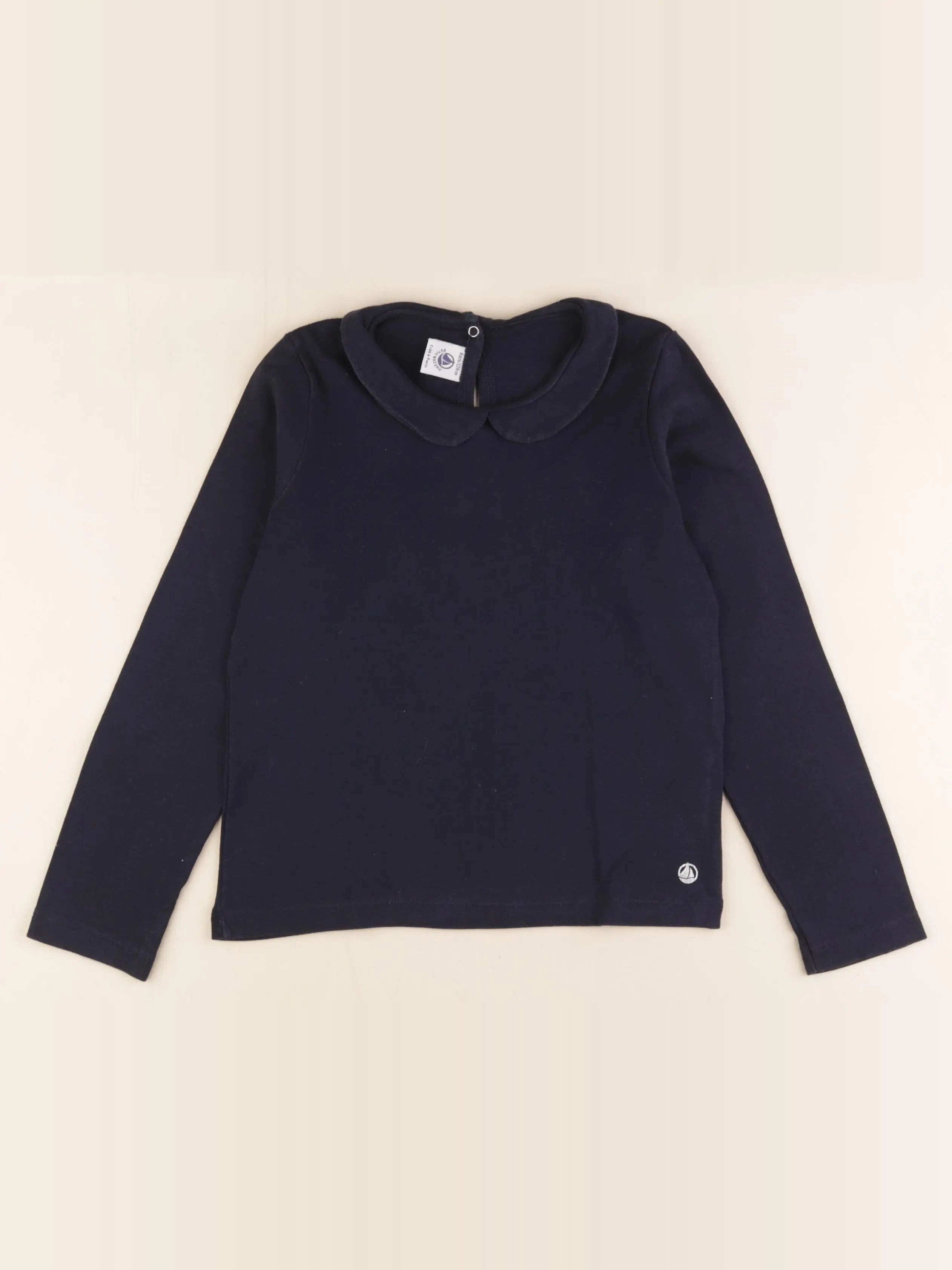 Petit Bateau - tee-shirt bleu - 8 ans