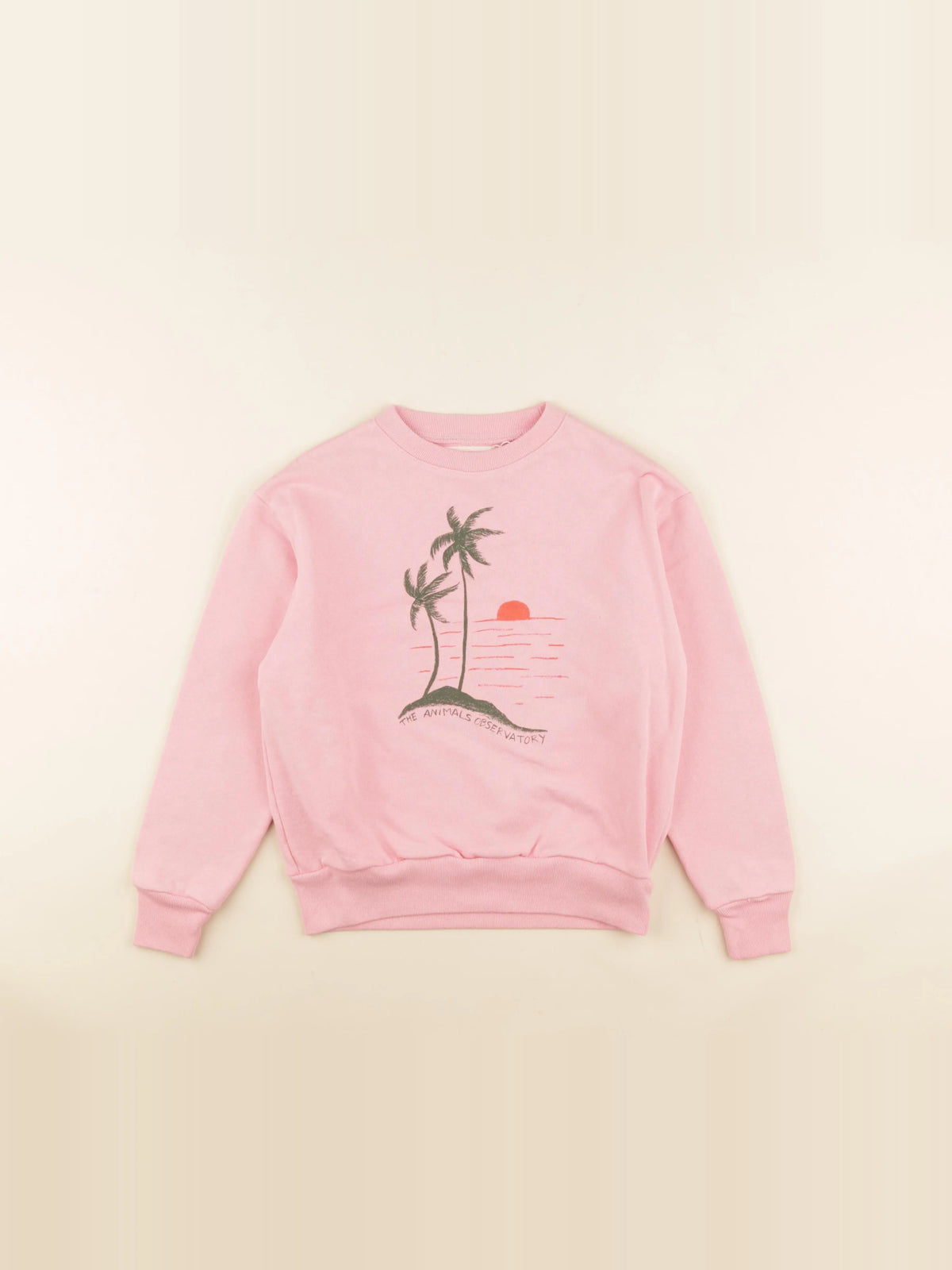 Sweat imprimé au dos rose