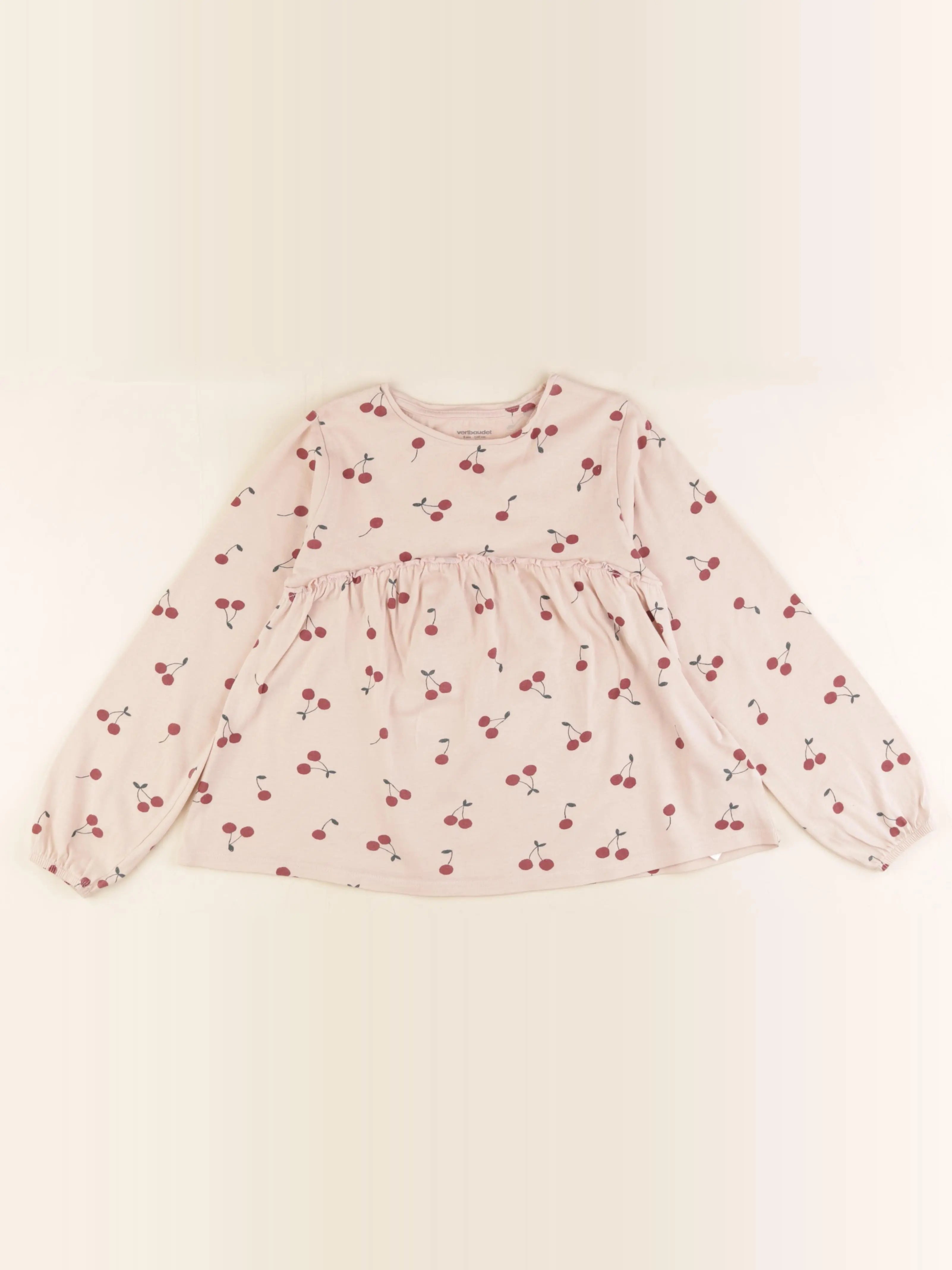 Vertbaudet - tee-shirt rose - 8 ans