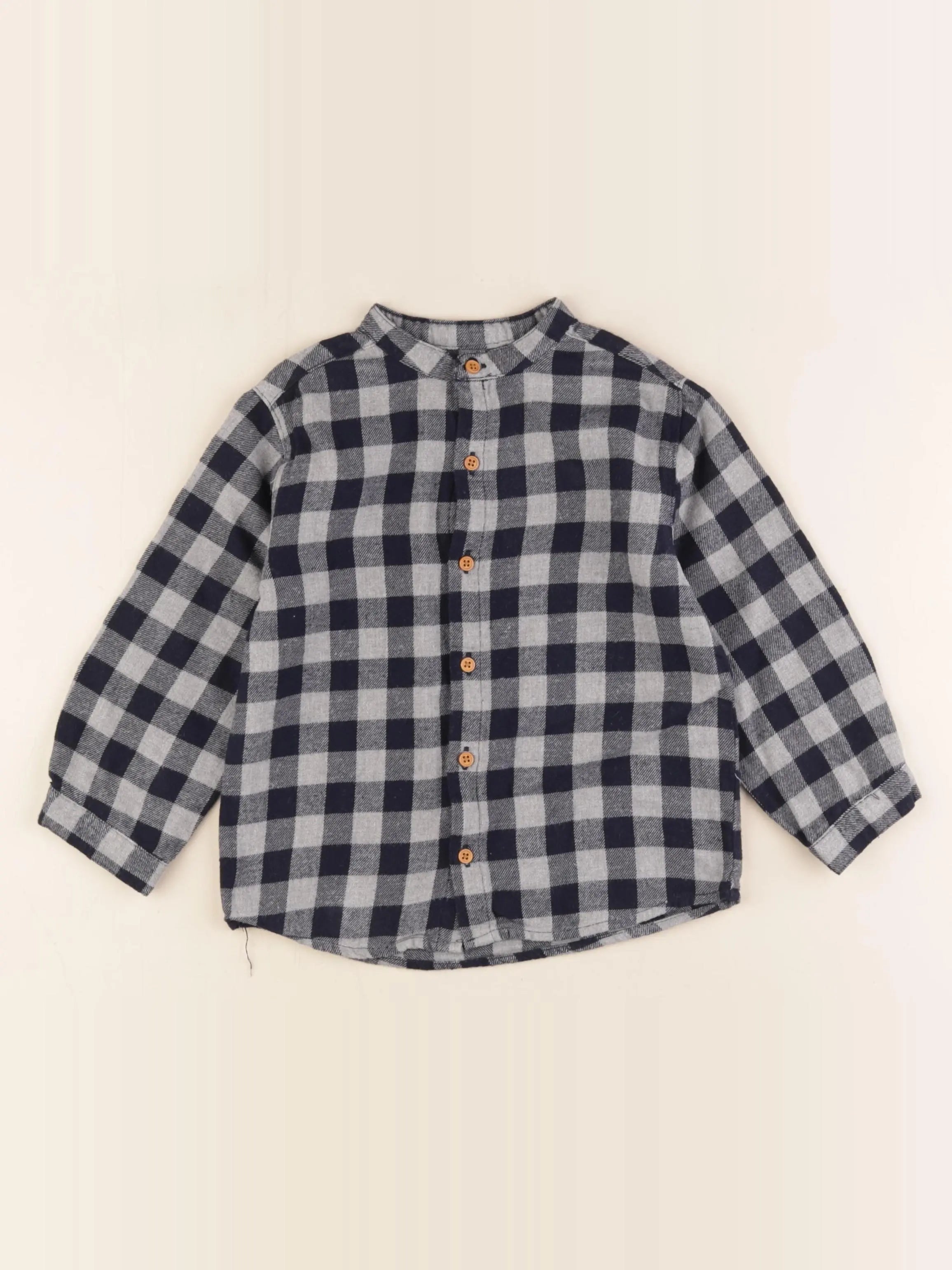 Boutchou - chemise bleu, gris - 36 mois