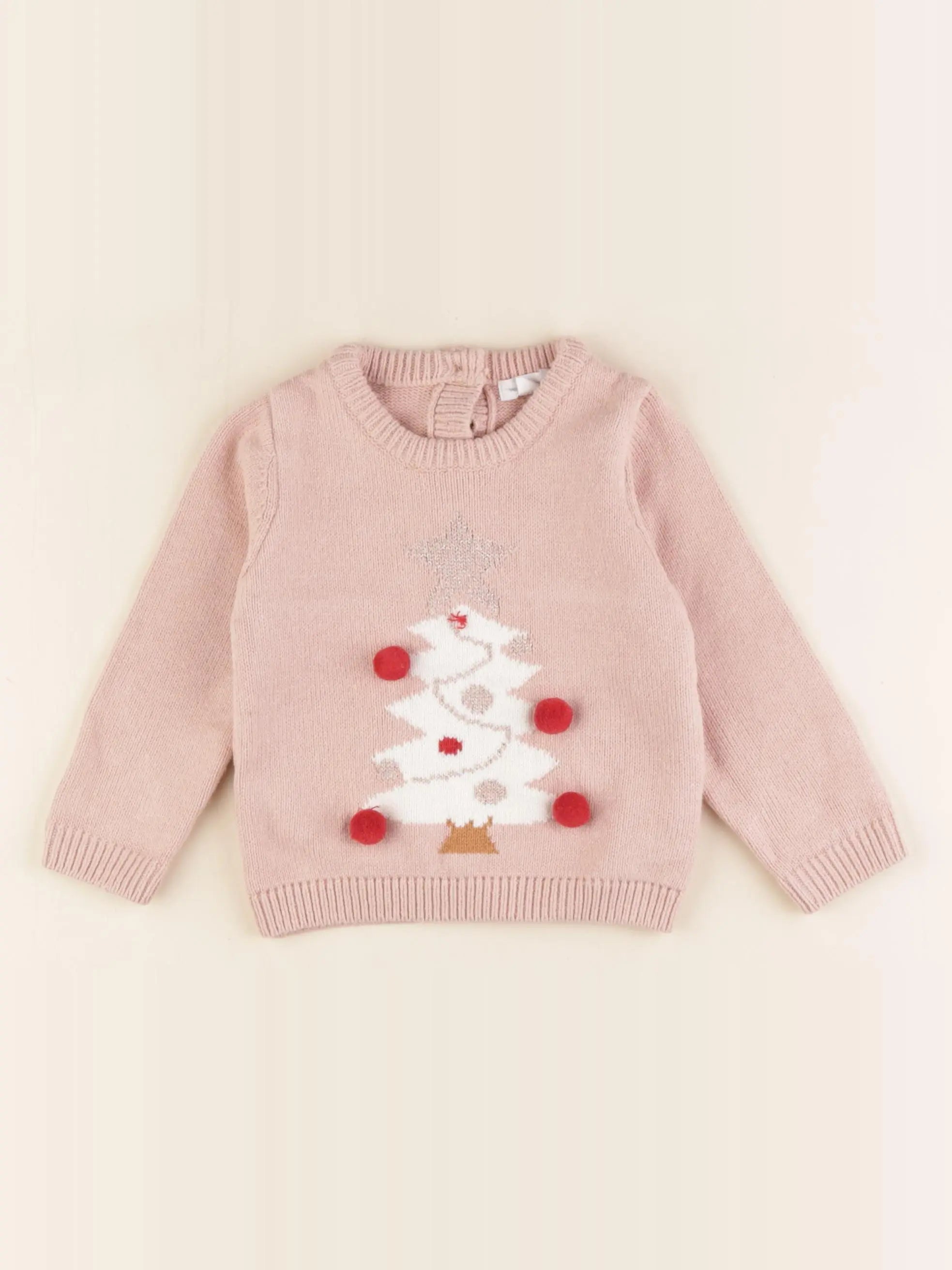 Vertbaudet - pull rose - 18 mois