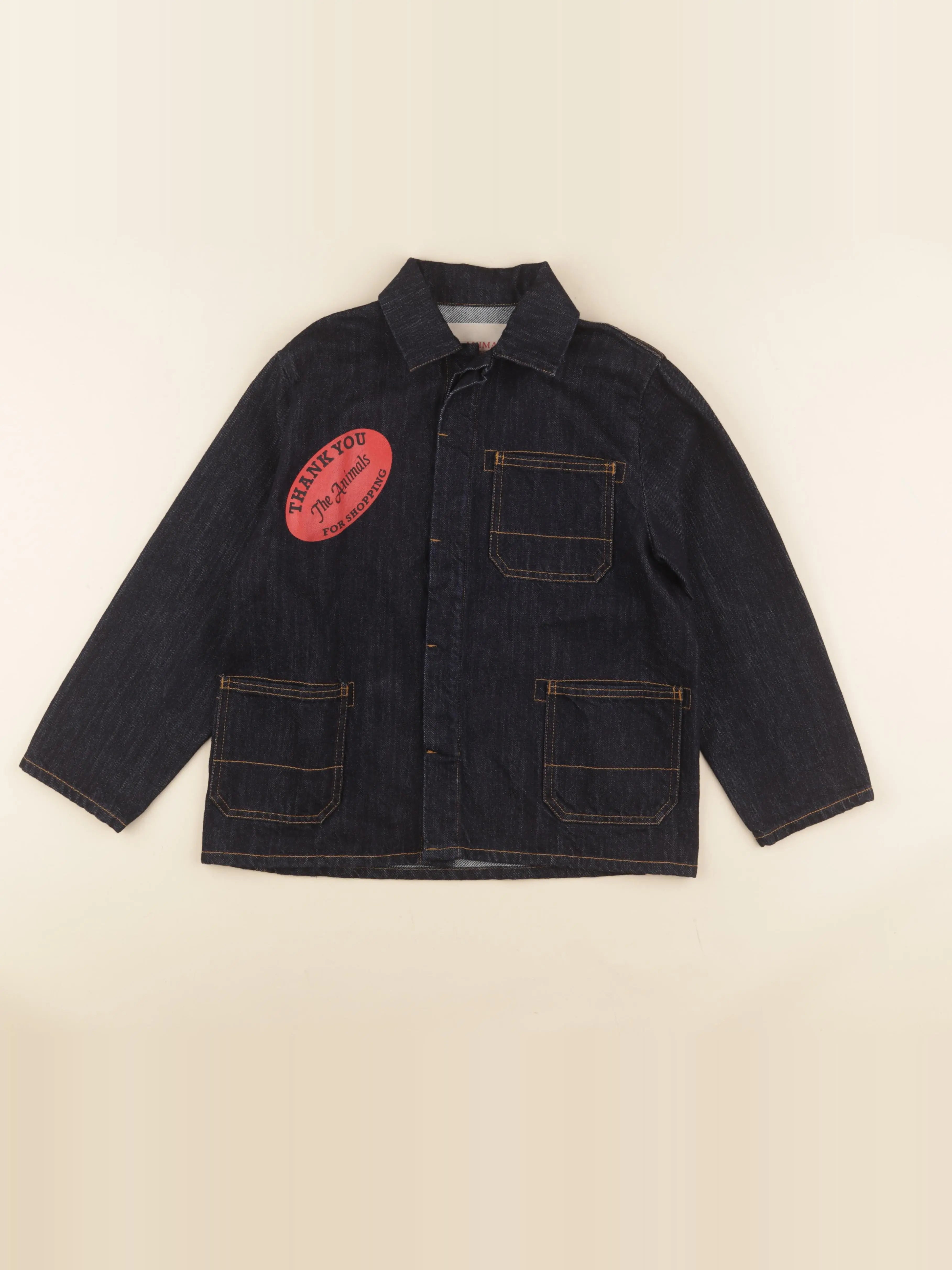 Veste imprimé au dos bleu