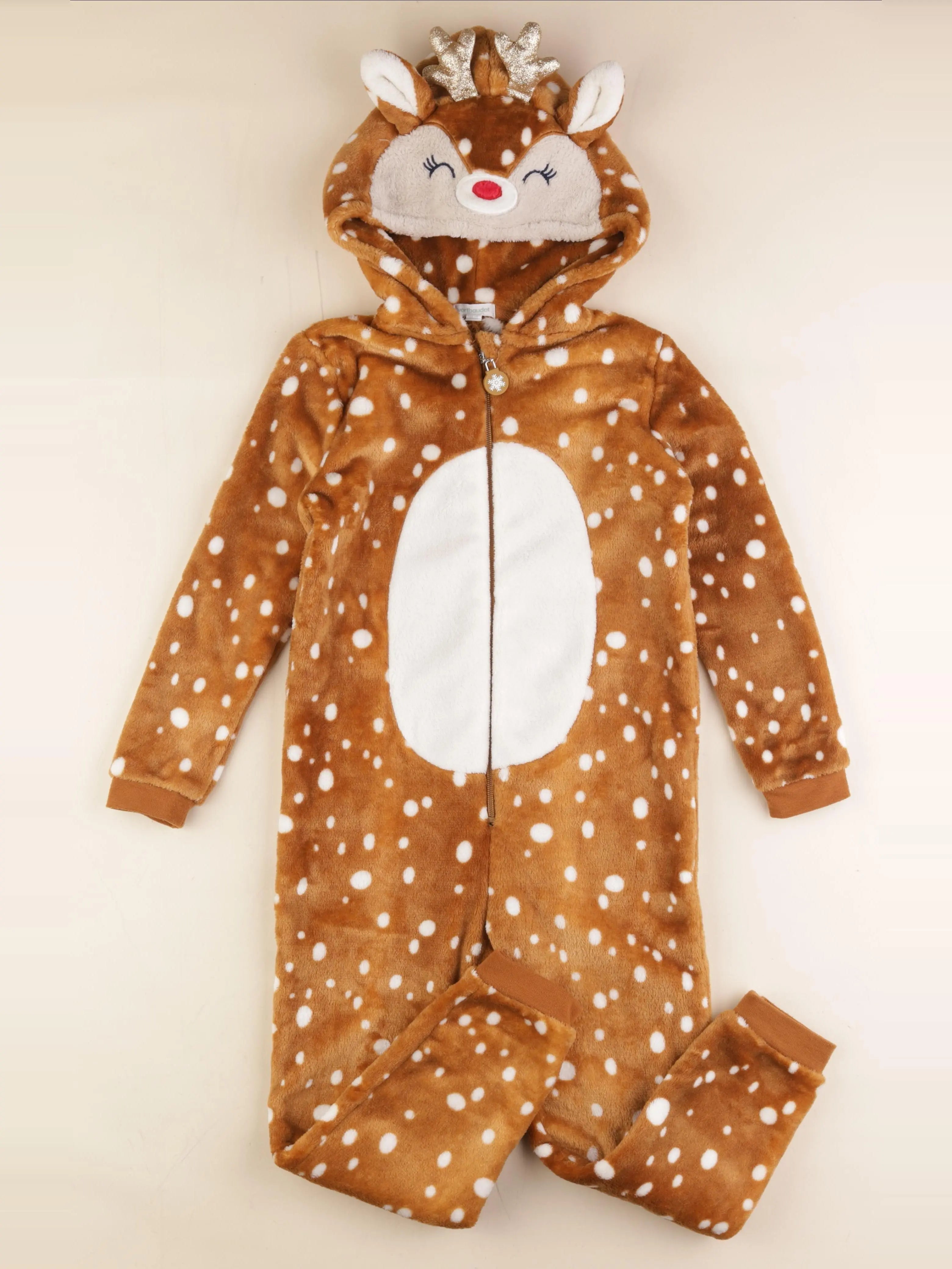 Vertbaudet - sur-pyjama marron, or - 8 ans