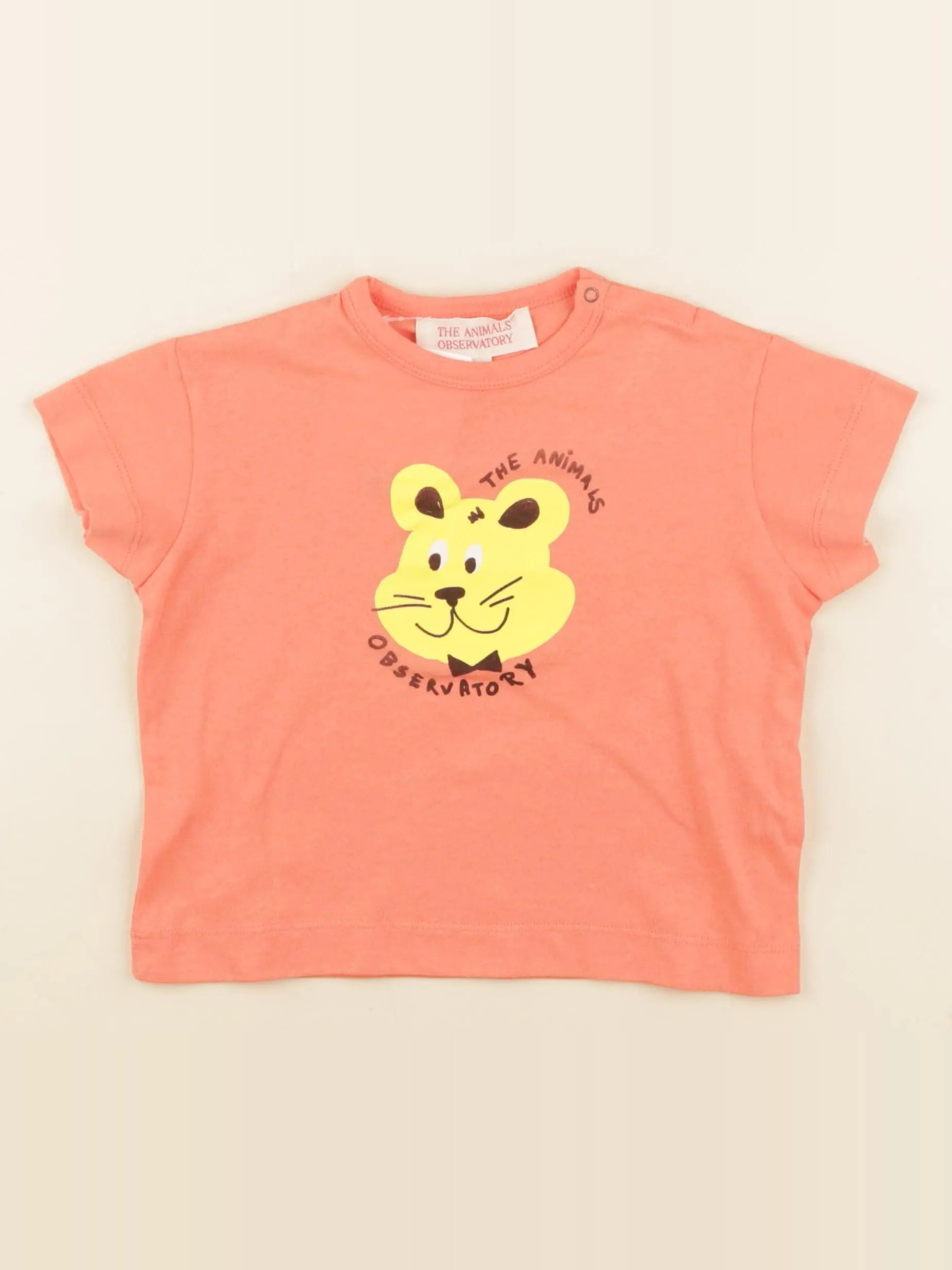 Tee-shirt imprimé au dos orange