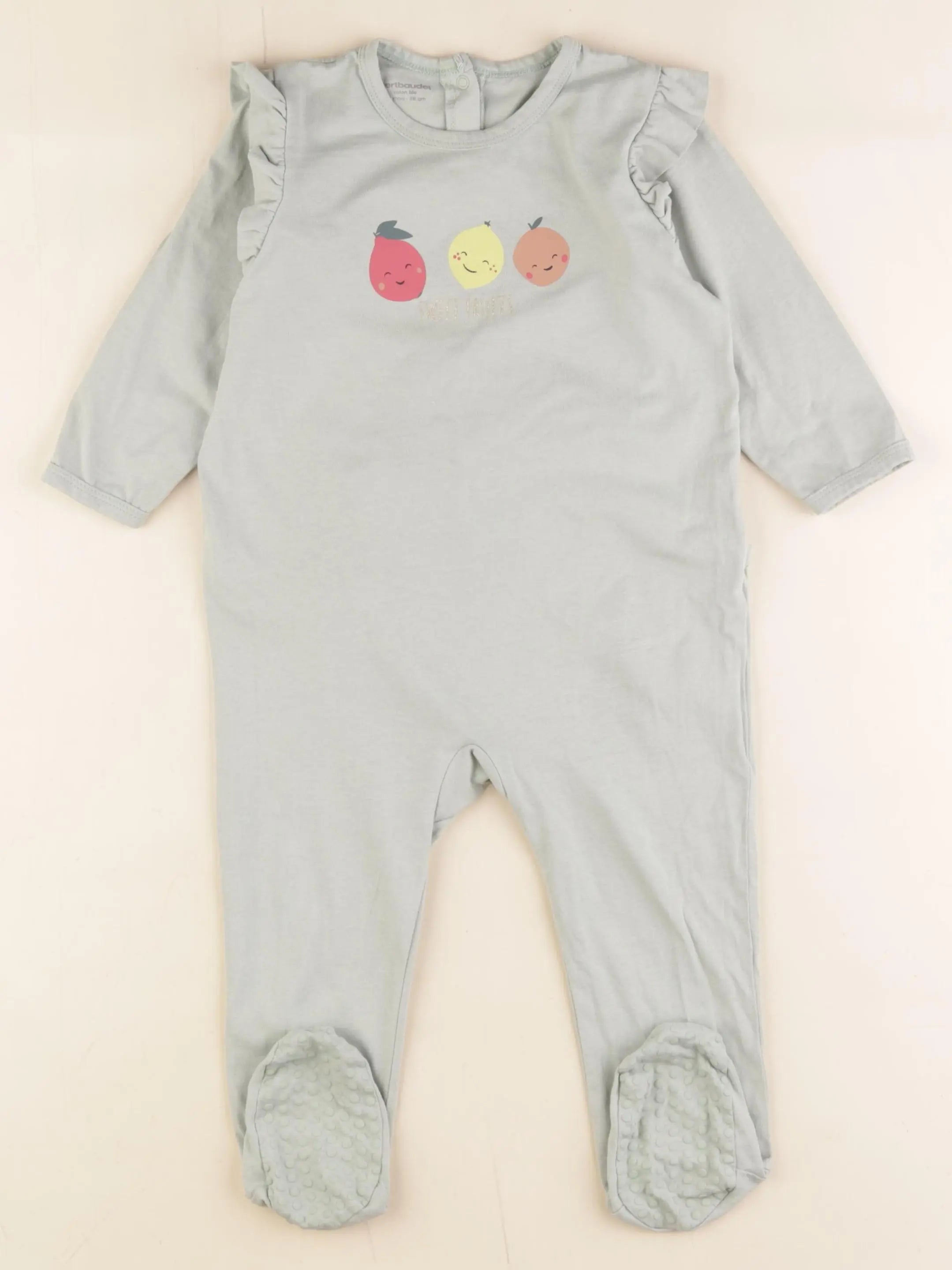 Vertbaudet - pyjama coton or, vert - 24 mois